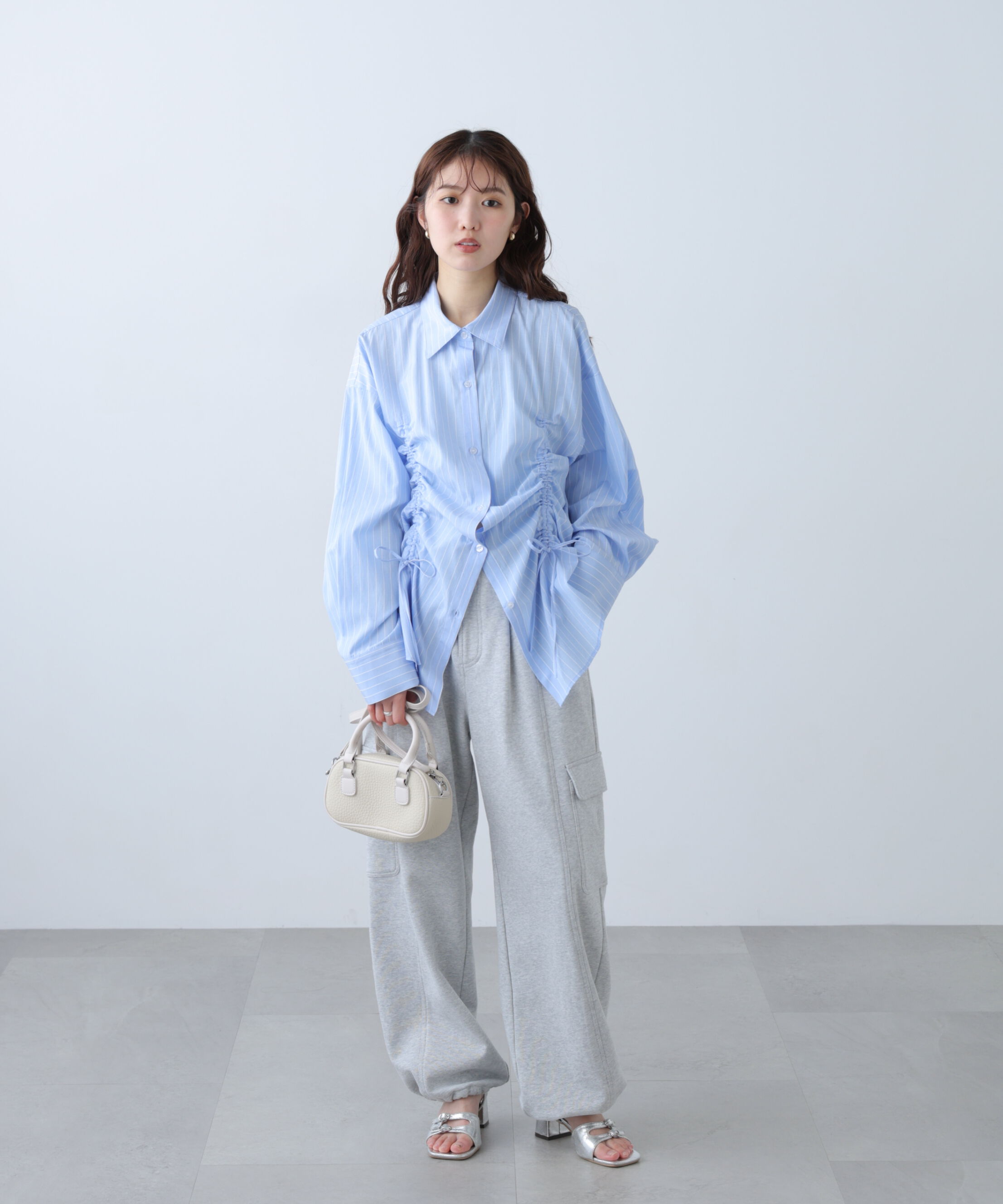  「フロントドロストオーバーサイズシャツ」|シャツ・ブラウス|