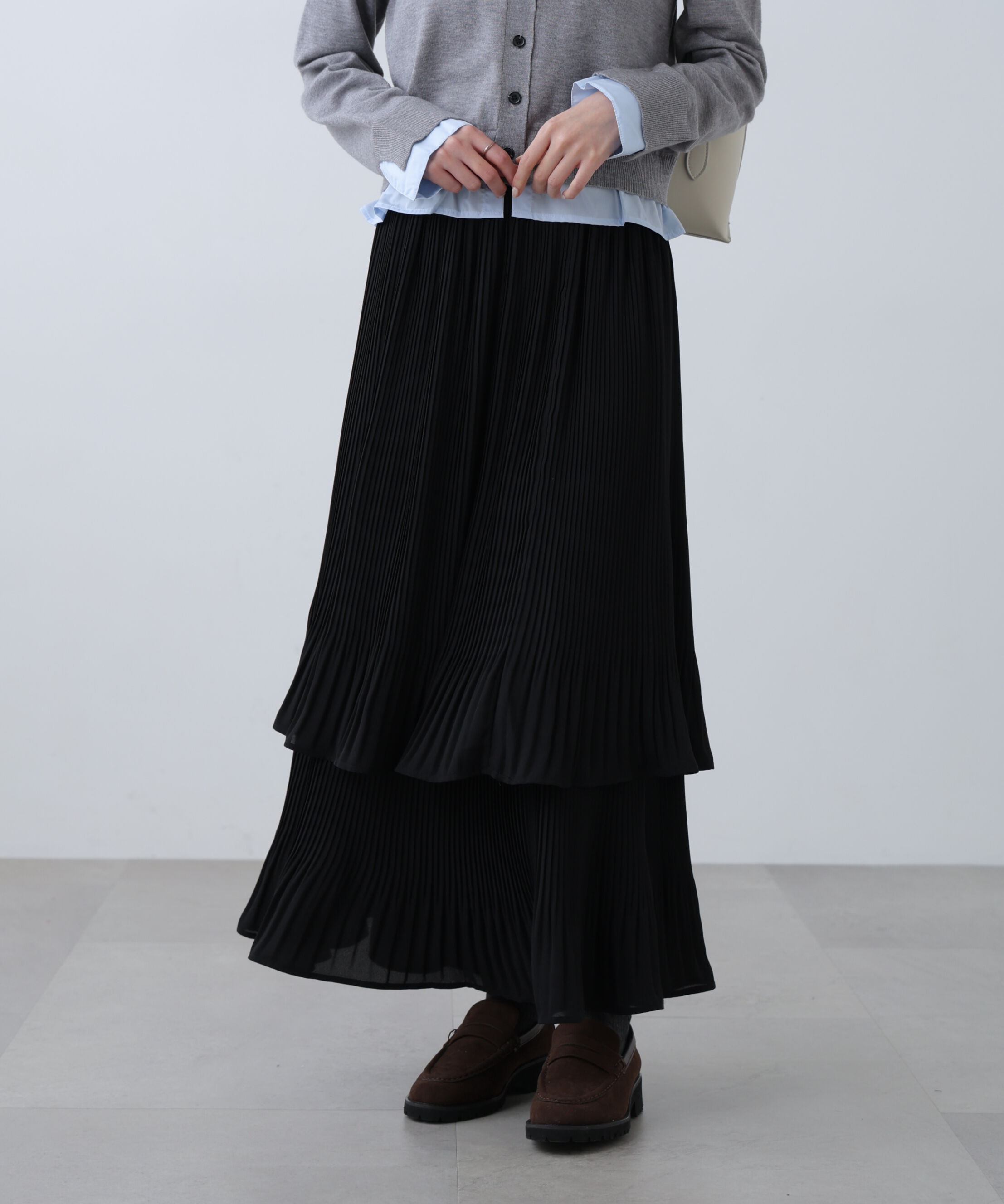  「消しプリーツティアードスカート」|スカート|
