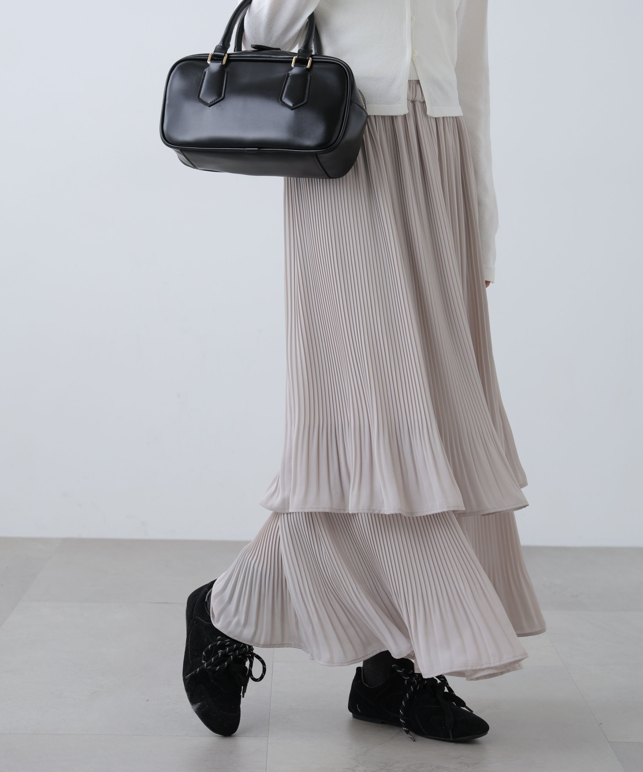  「消しプリーツティアードスカート」|スカート|