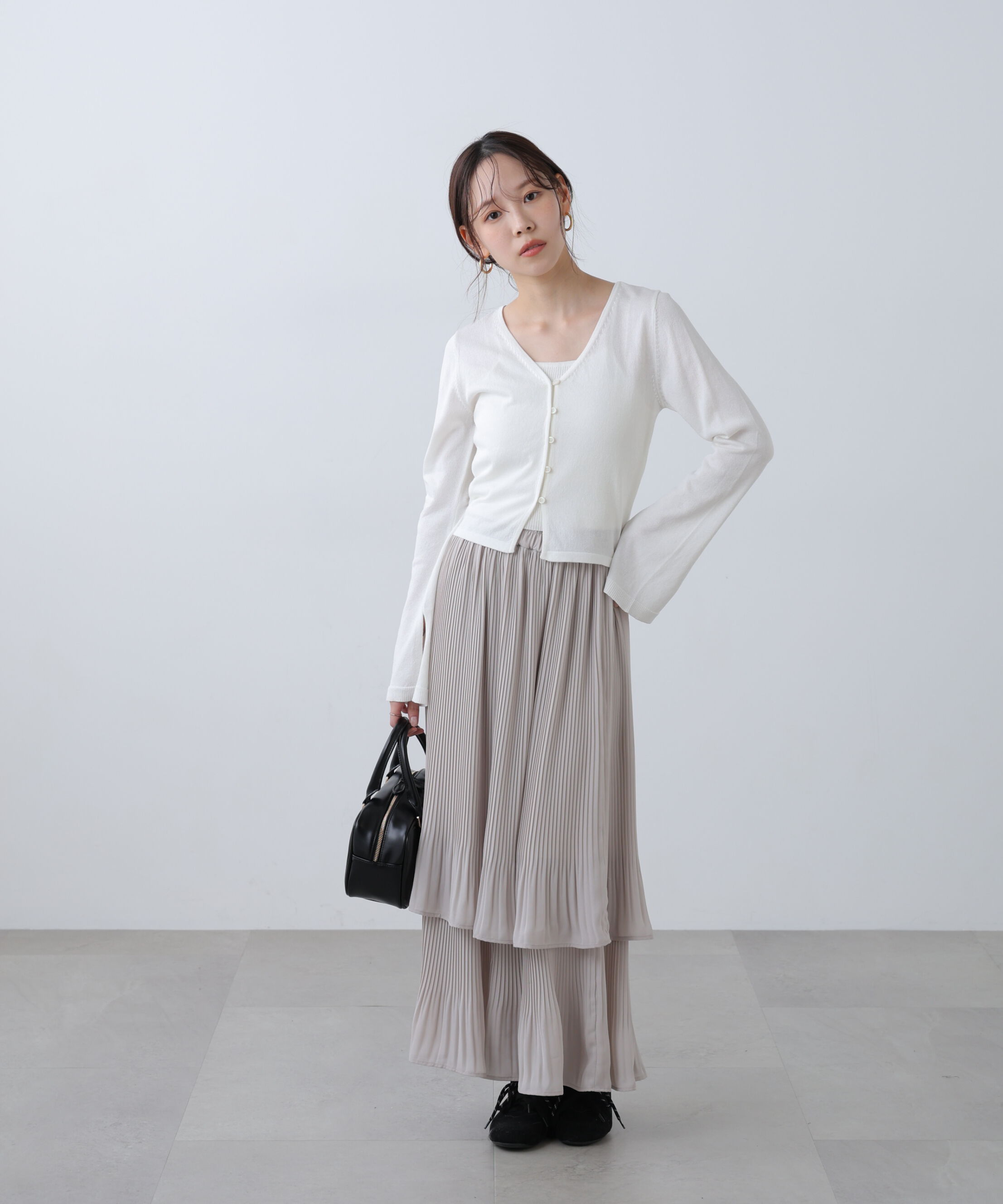  「消しプリーツティアードスカート」|スカート|