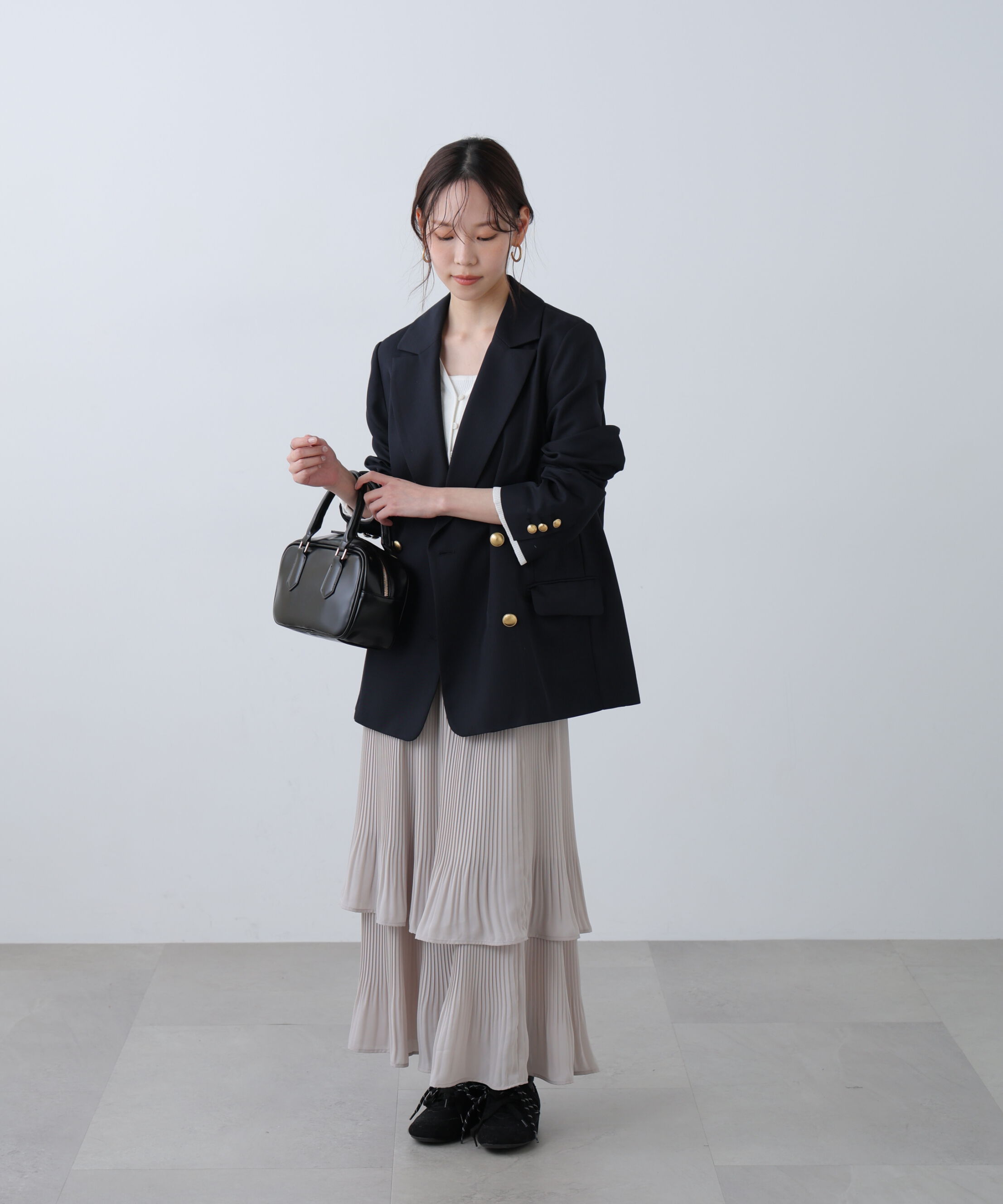  「消しプリーツティアードスカート」|スカート|