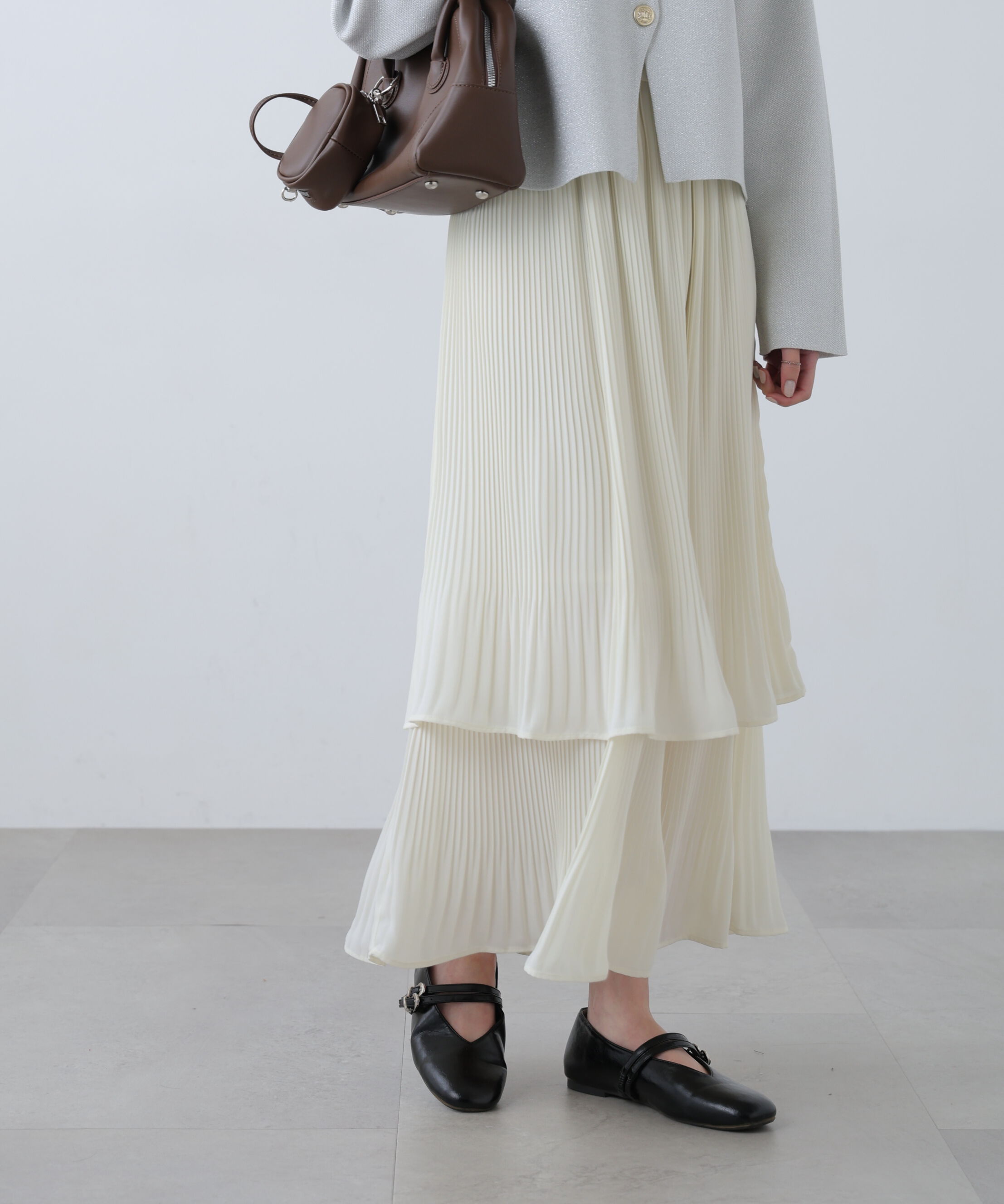  「消しプリーツティアードスカート」|スカート|オフ
