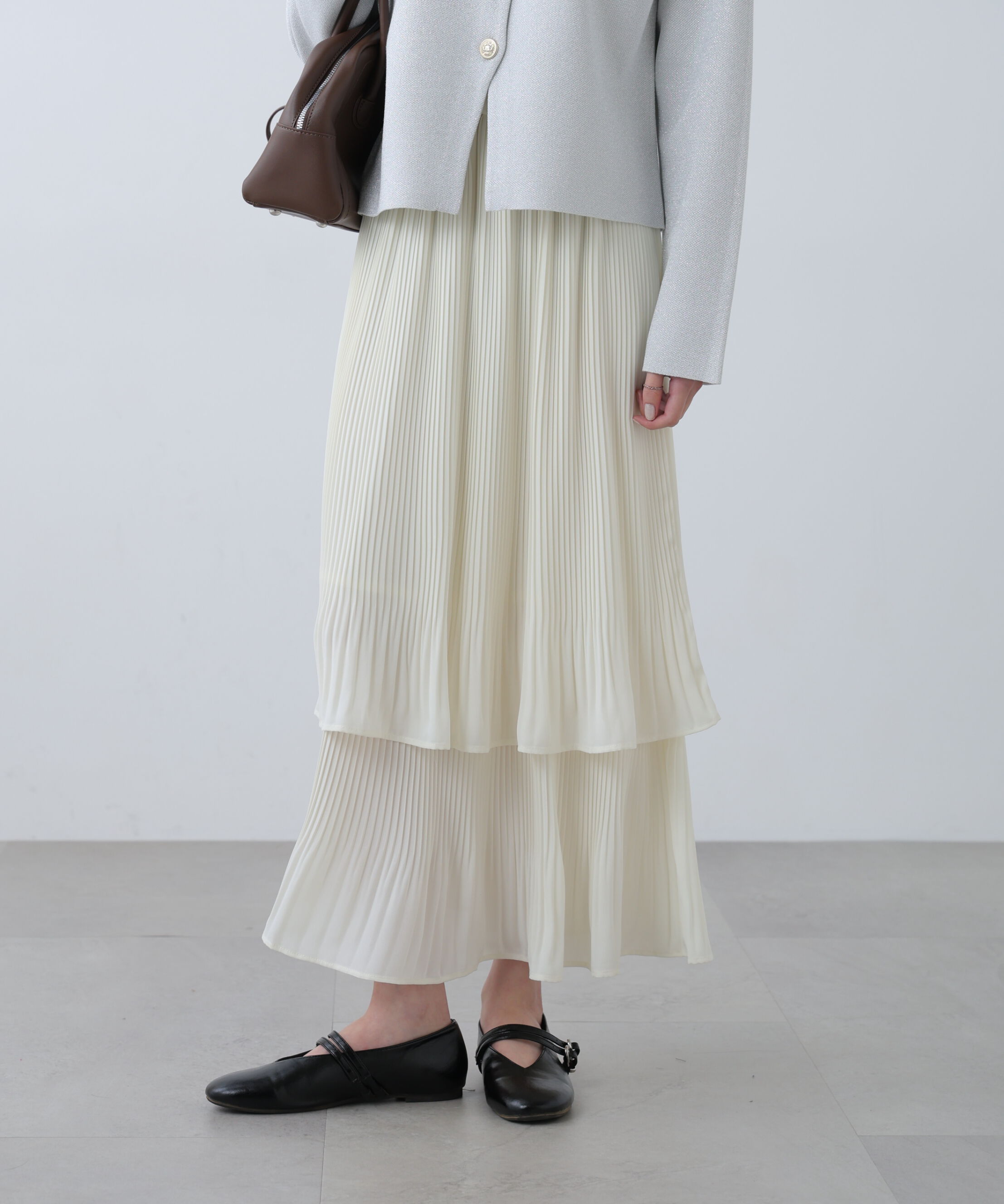  「消しプリーツティアードスカート」|スカート|