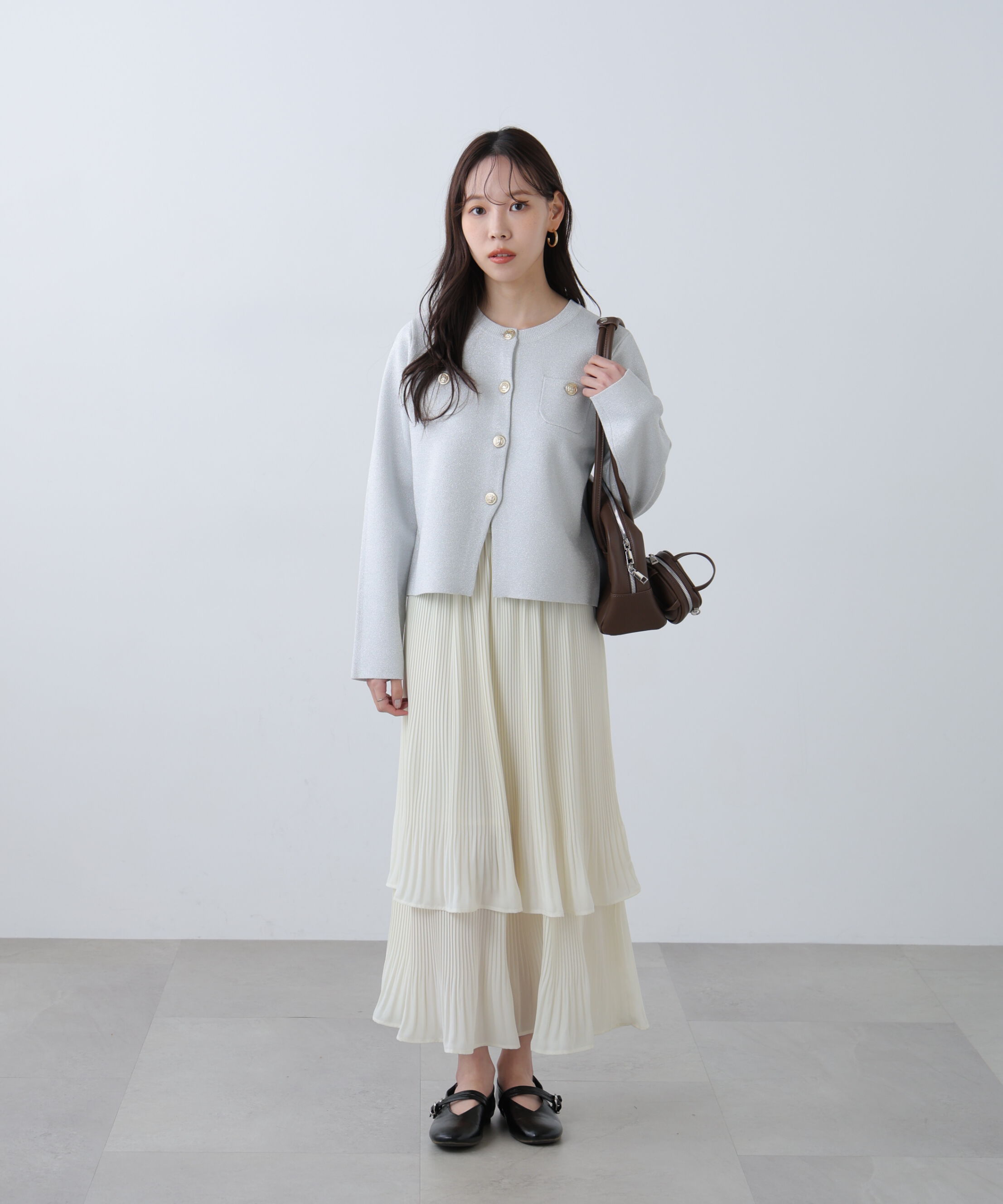  「消しプリーツティアードスカート」|スカート|