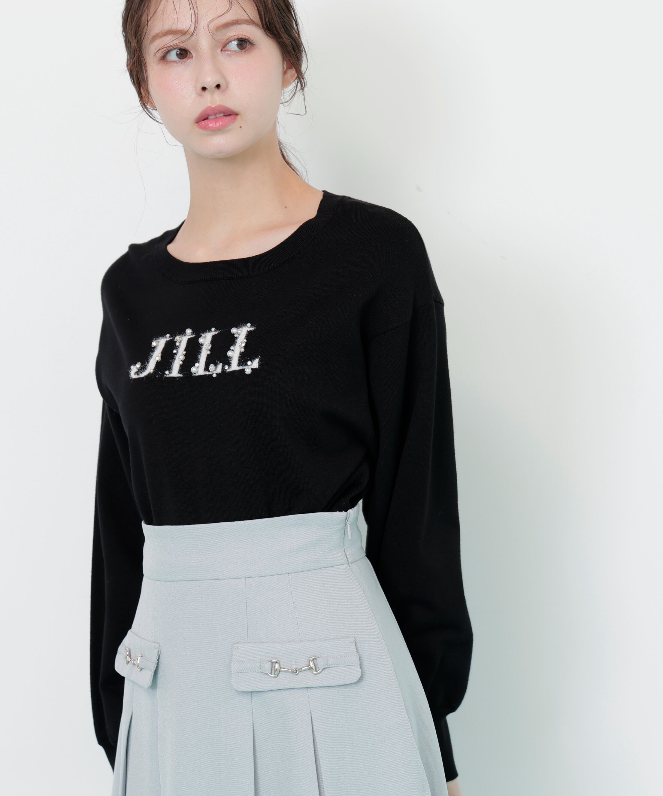  「ファンシーヤーンビジューロゴニット」|ニット・セーター|