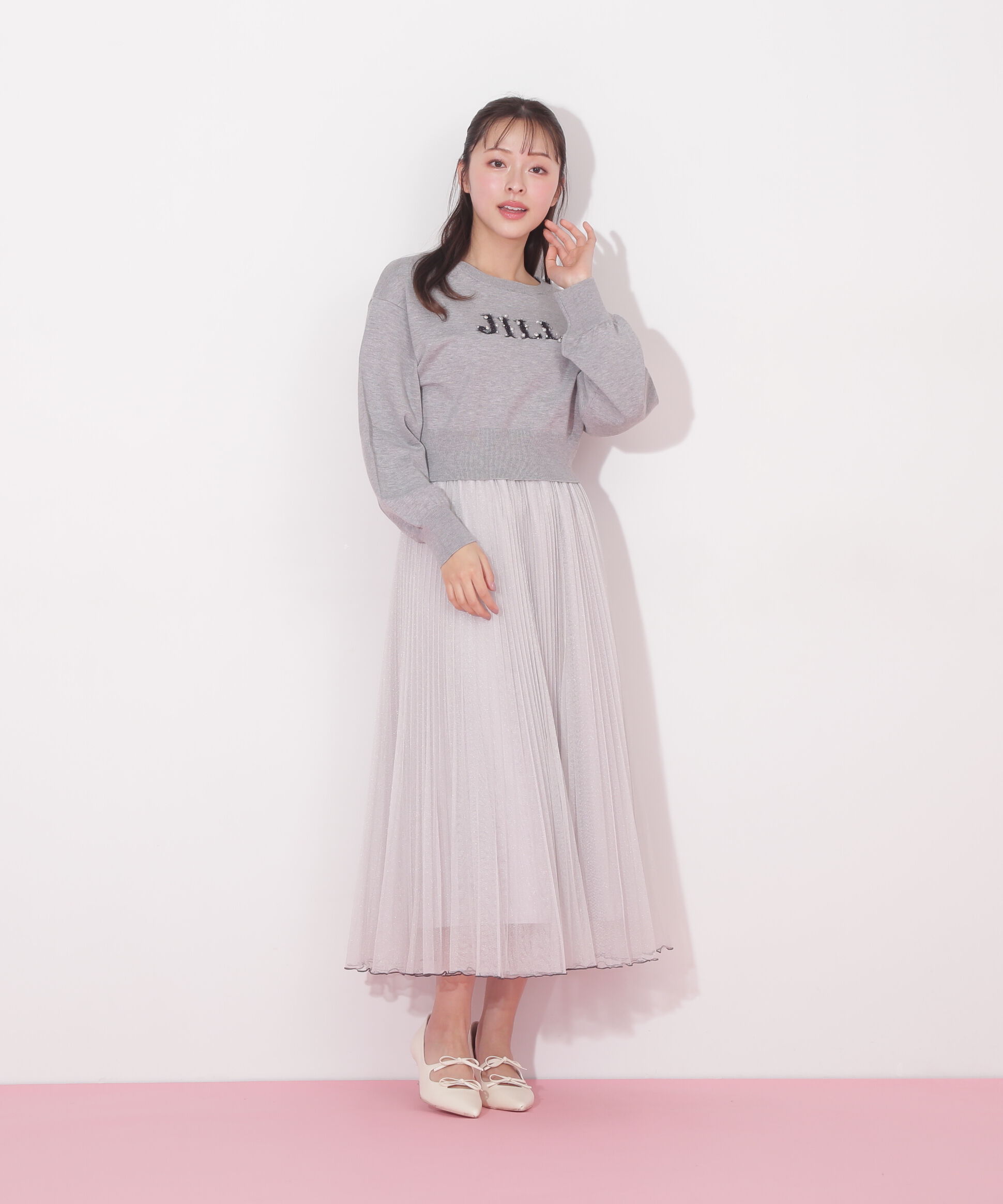  「ファンシーヤーンビジューロゴニット」|ニット・セーター|