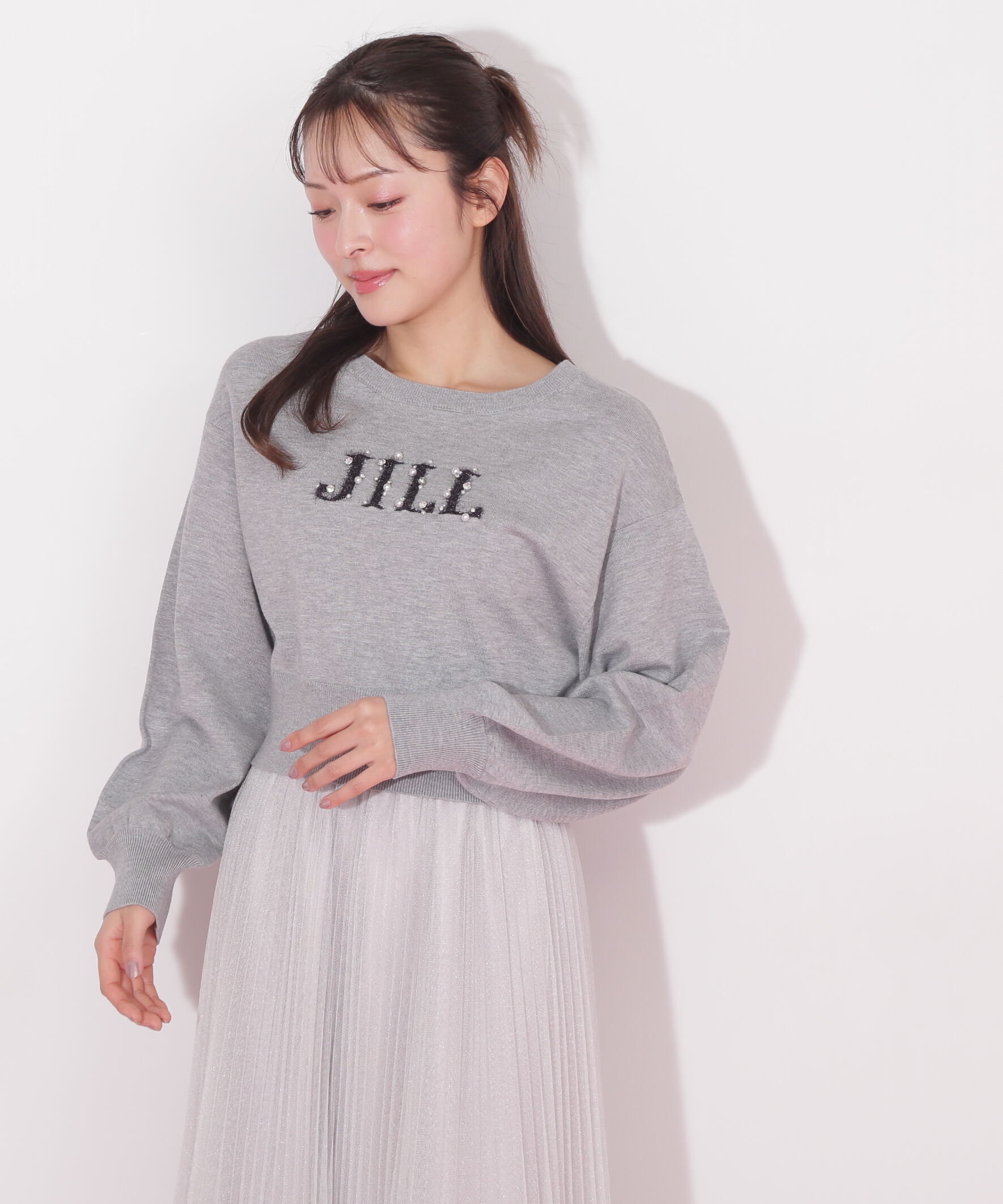  「ファンシーヤーンビジューロゴニット」|ニット・セーター|