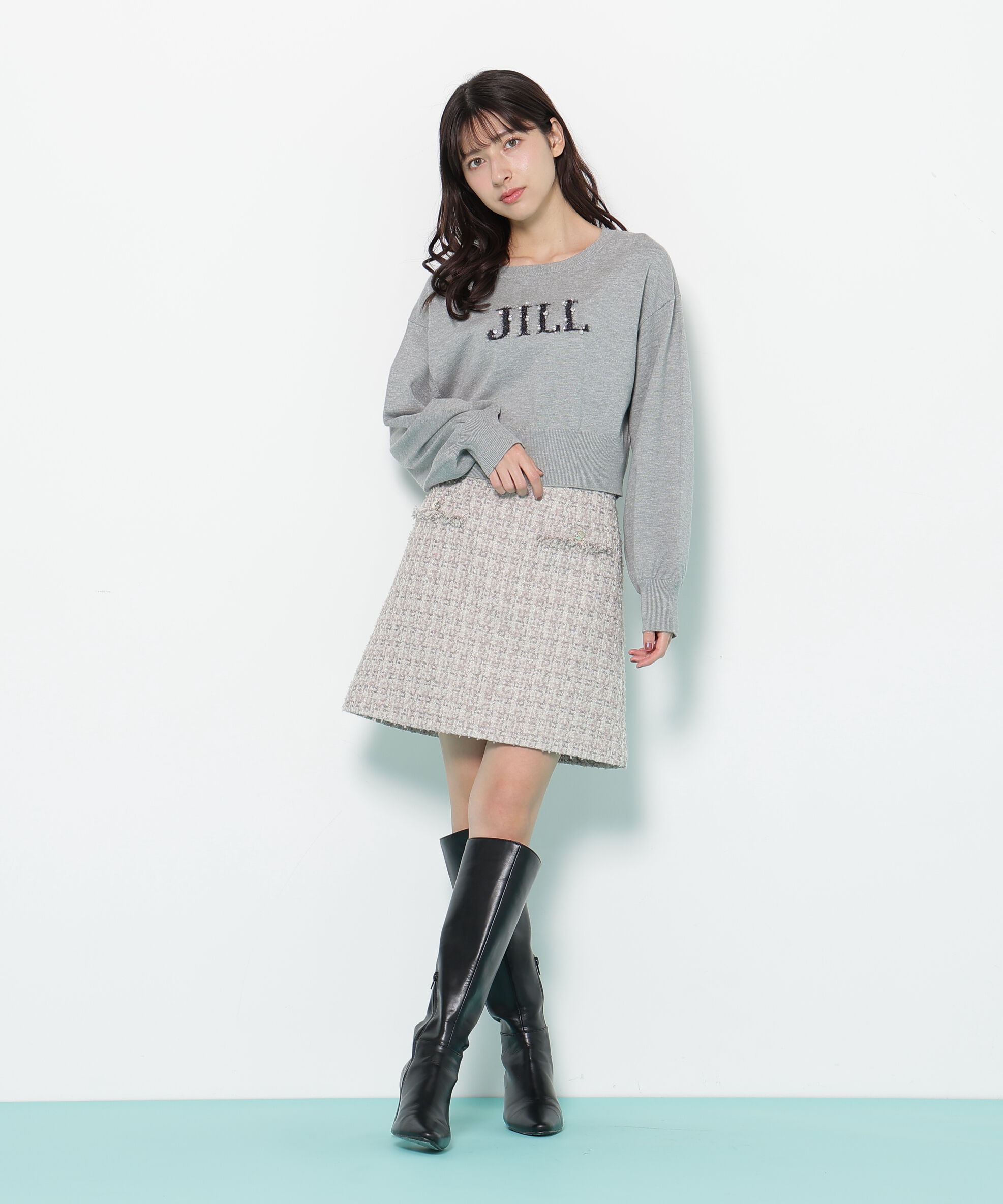  「ファンシーヤーンビジューロゴニット」|ニット・セーター|