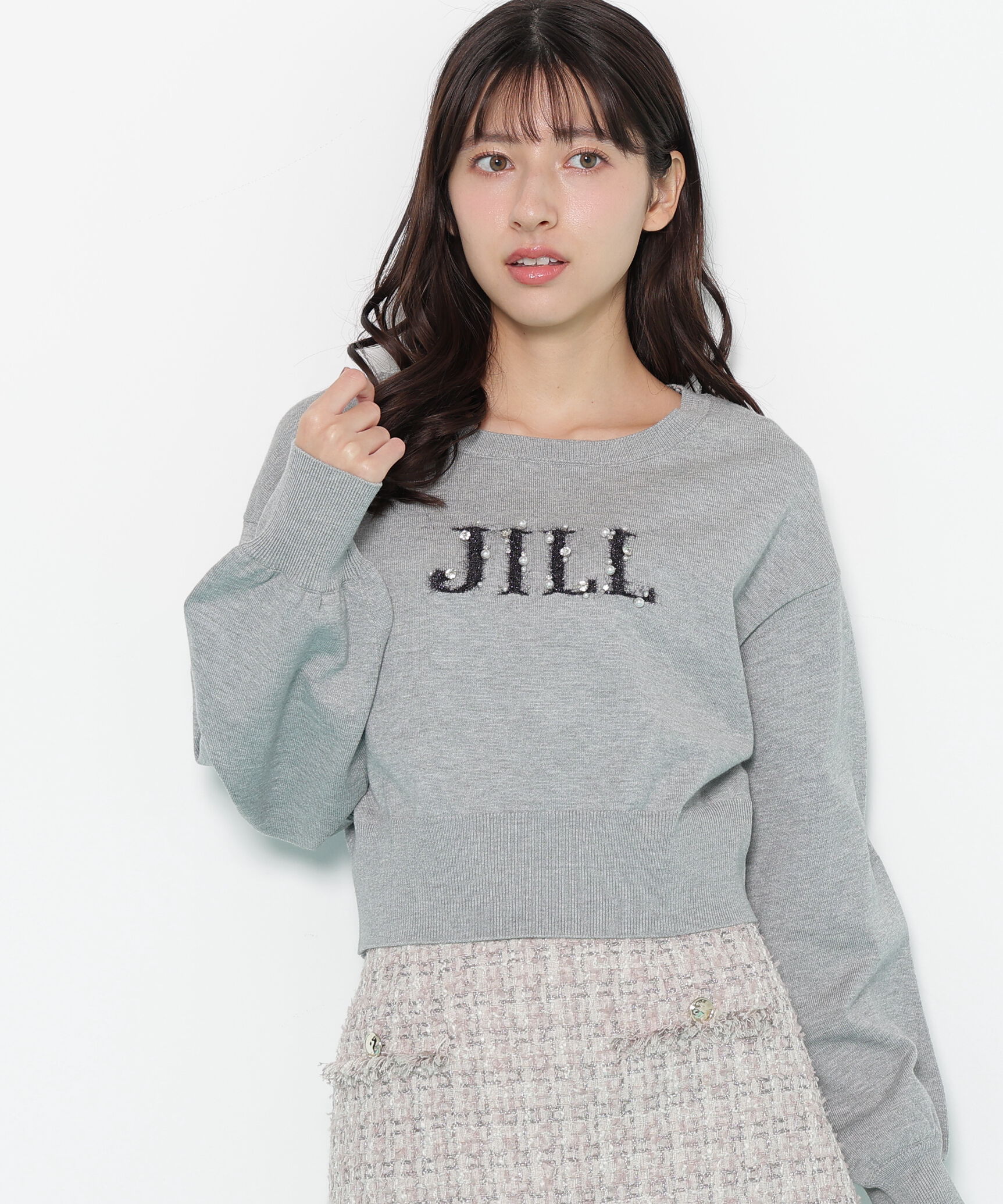  「ファンシーヤーンビジューロゴニット」|ニット・セーター|