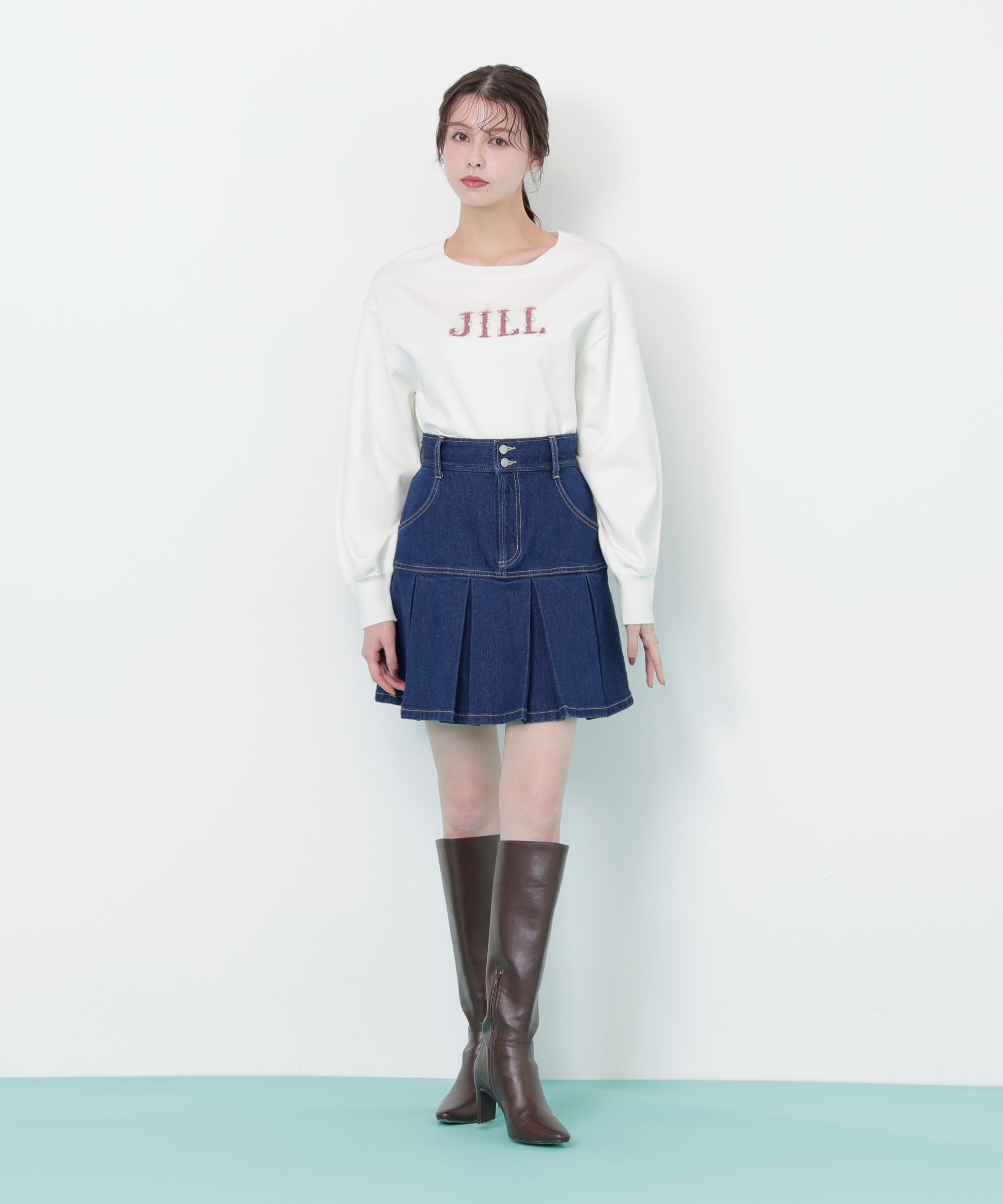  「ファンシーヤーンビジューロゴニット」|ニット・セーター|