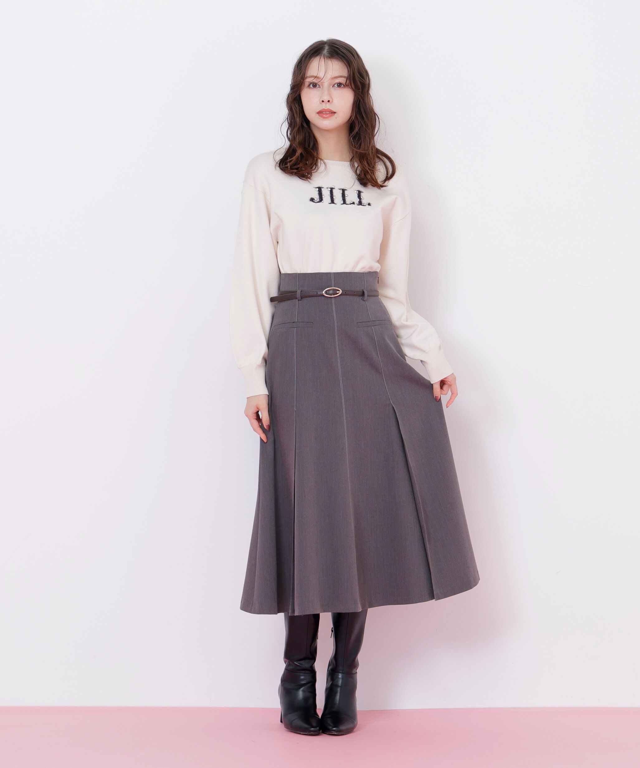  「ファンシーヤーンビジューロゴニット」|ニット・セーター|