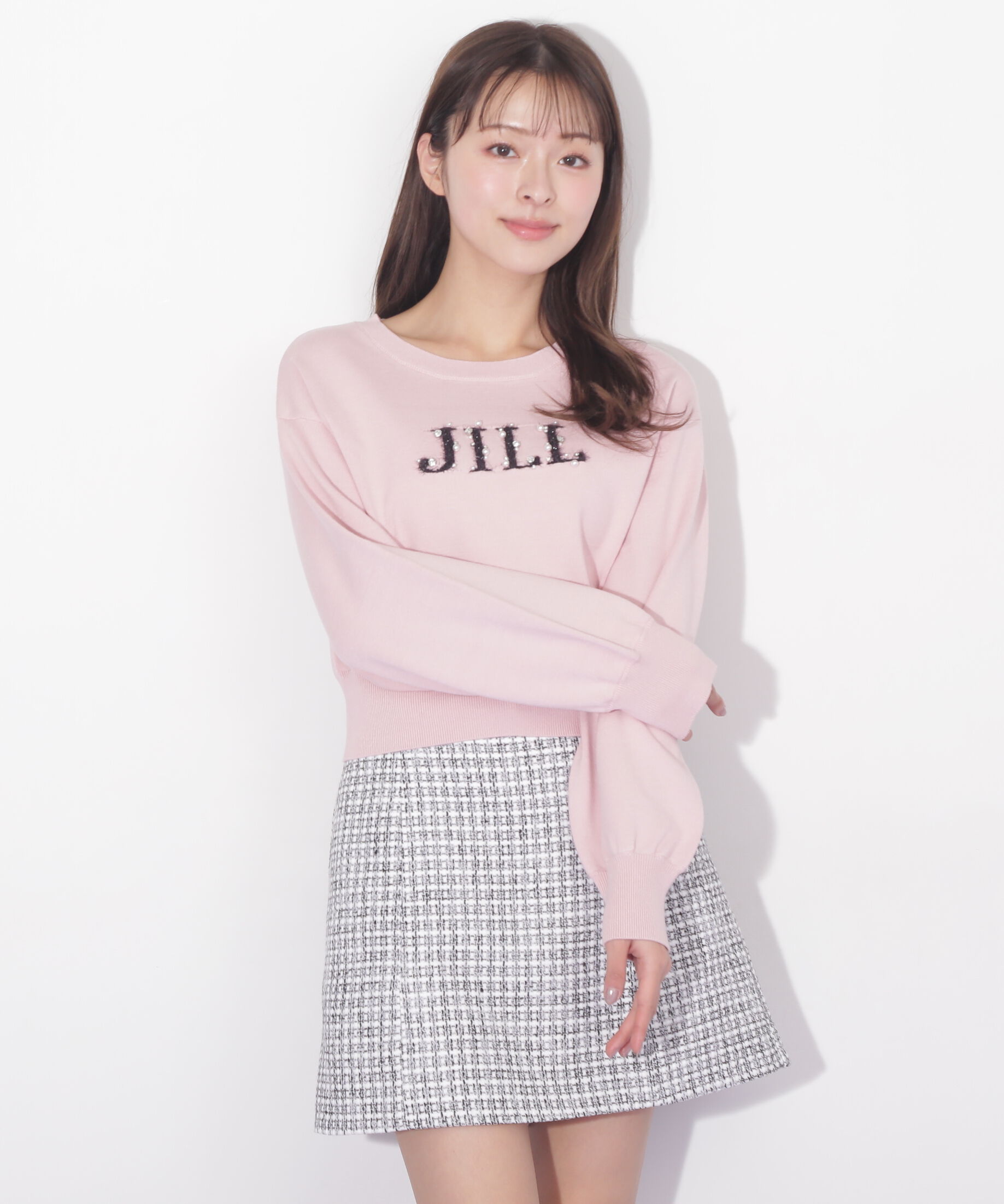  「ファンシーヤーンビジューロゴニット」|ニット・セーター|