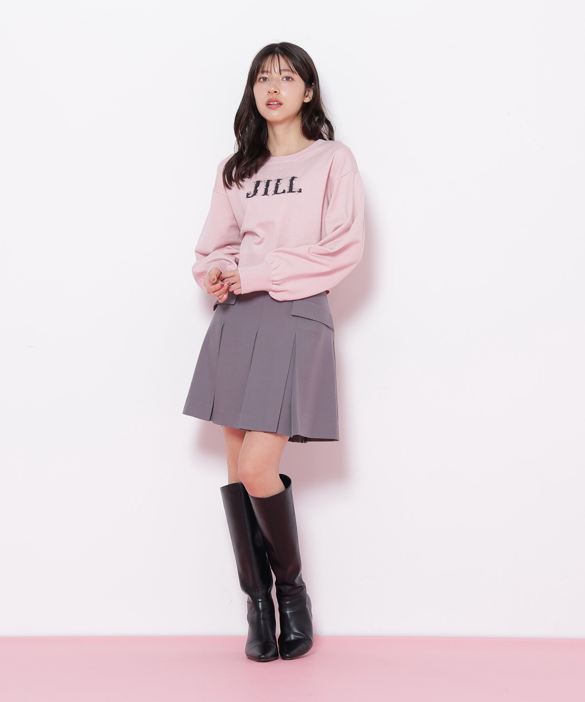  「ファンシーヤーンビジューロゴニット」|ニット・セーター|