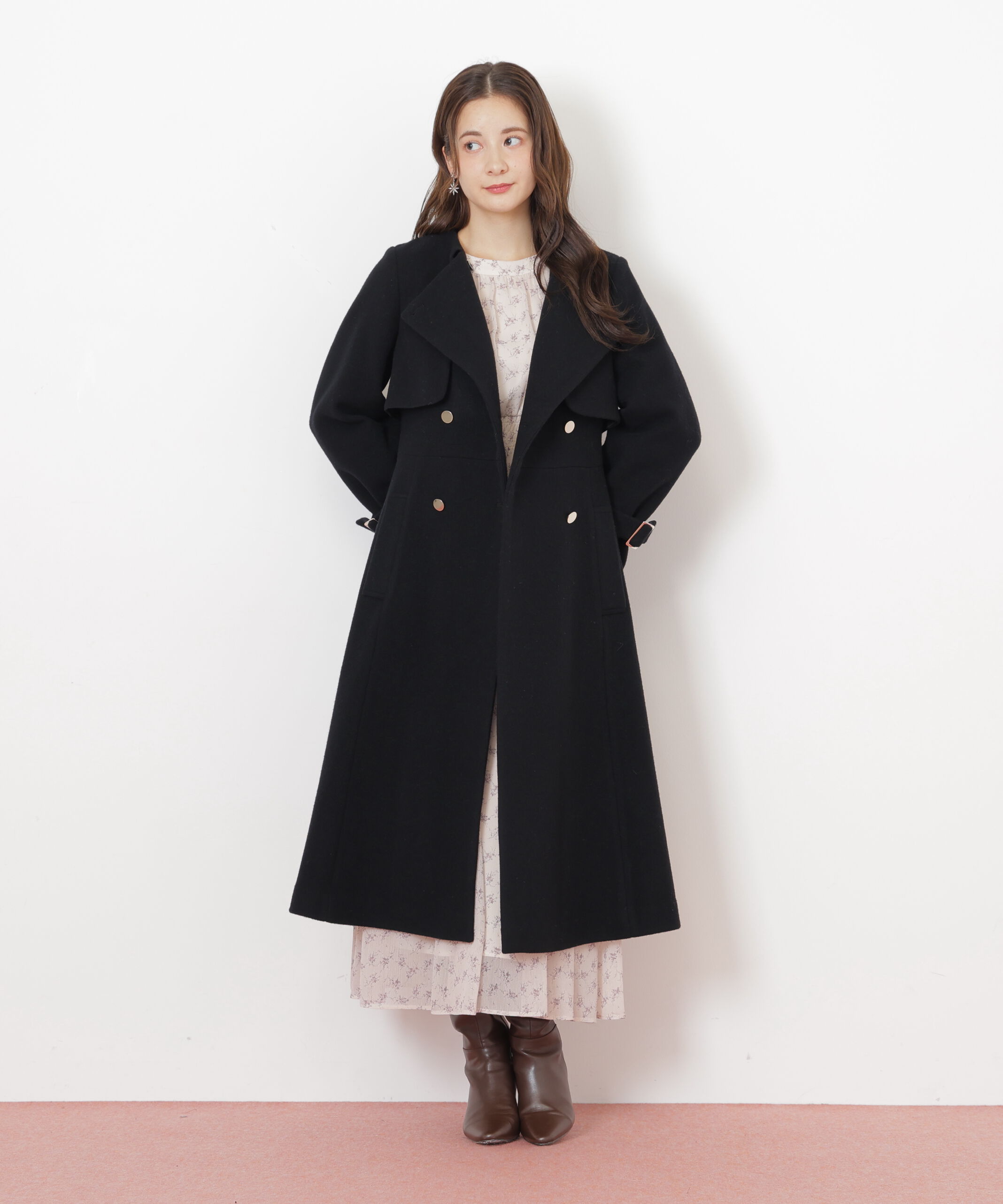  「ノーカラードレストレンチコート」|その他|