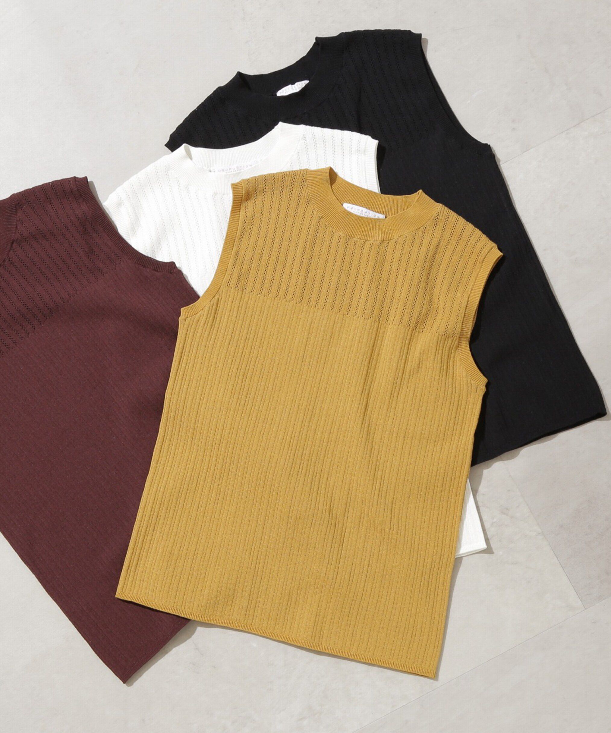 PROPORTION BODY DRESSING「アイレットノースリーブニット」|ニット・セーター|