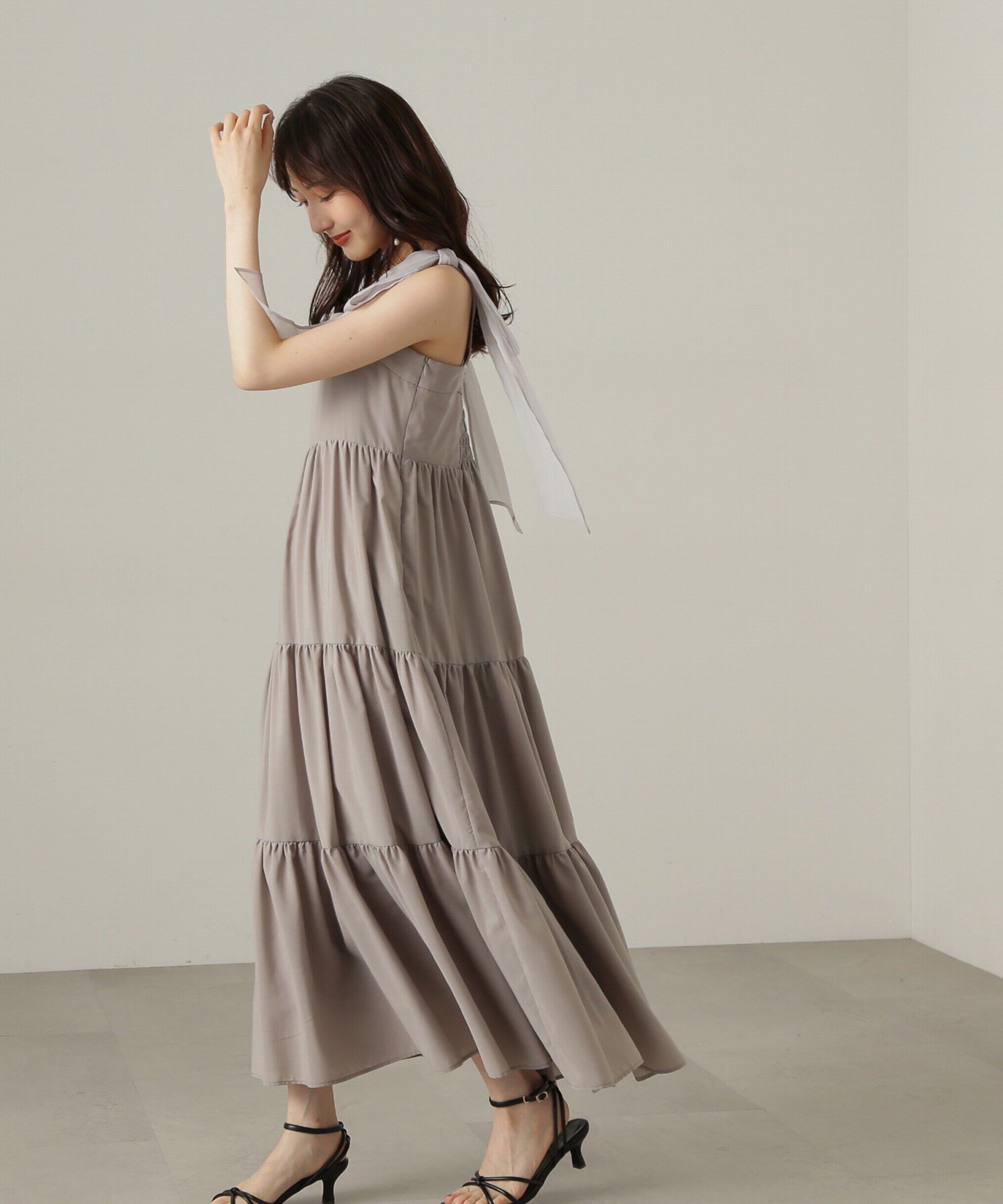 PROPORTION BODY DRESSING「ショルダーリボンティアードワンピース」|ワンピース|