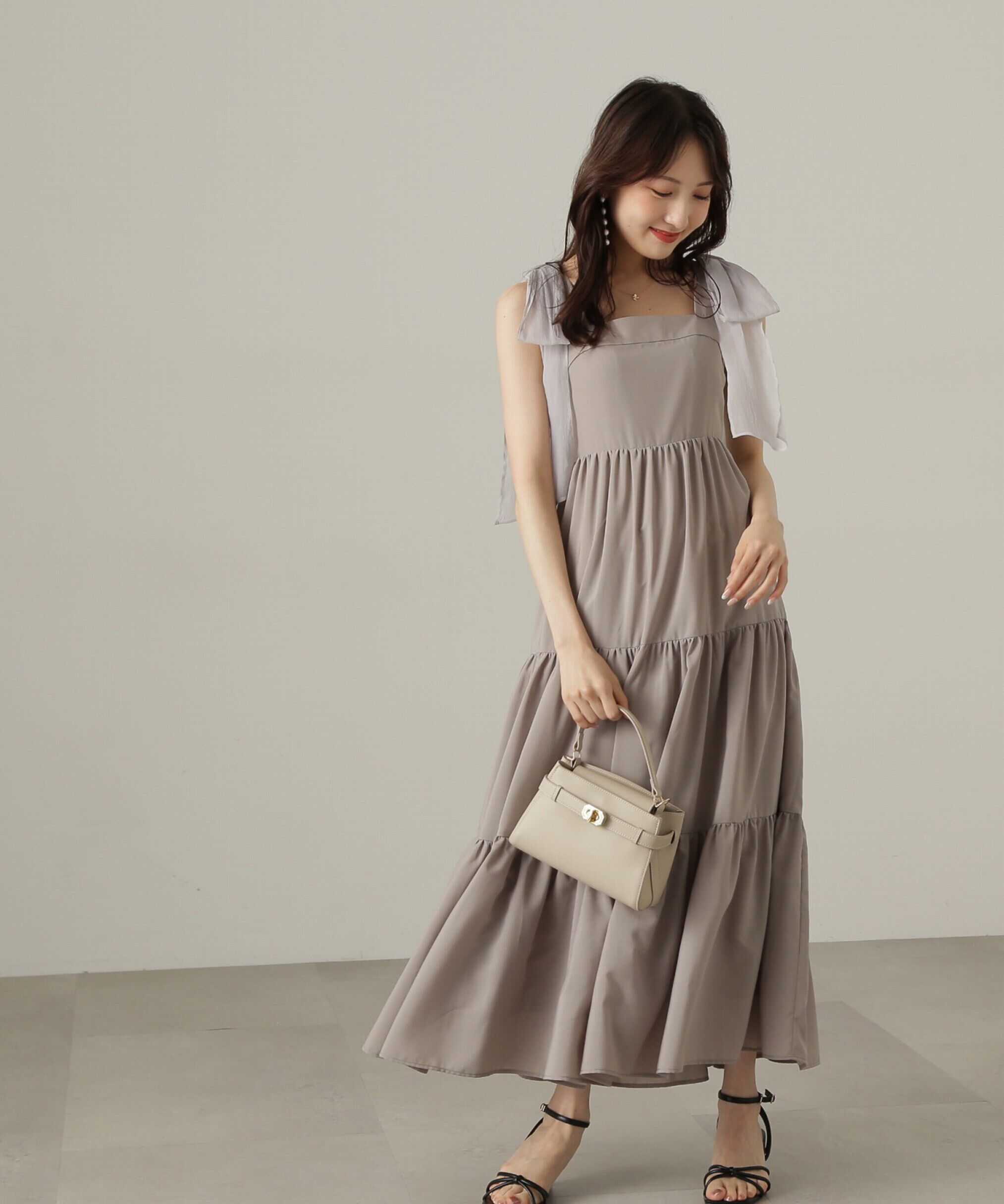 PROPORTION BODY DRESSING「ショルダーリボンティアードワンピース」|ワンピース|