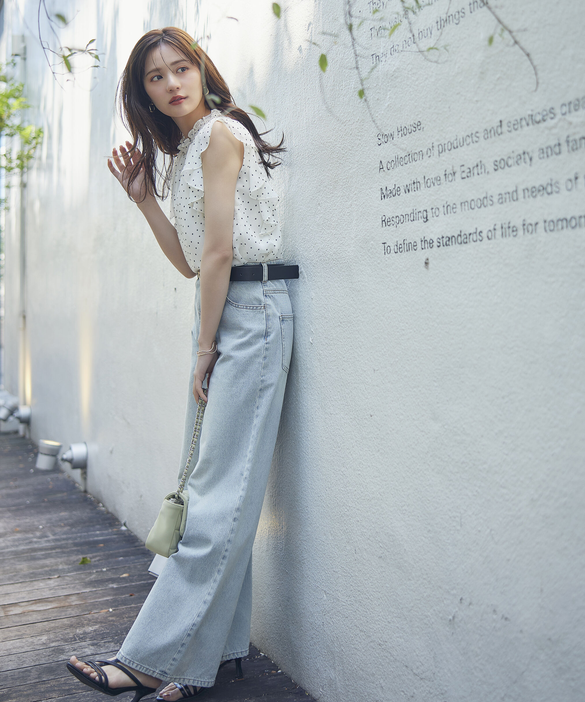 PROPORTION BODY DRESSING「ドット柄半袖ブラウス」|シャツ・ブラウス|