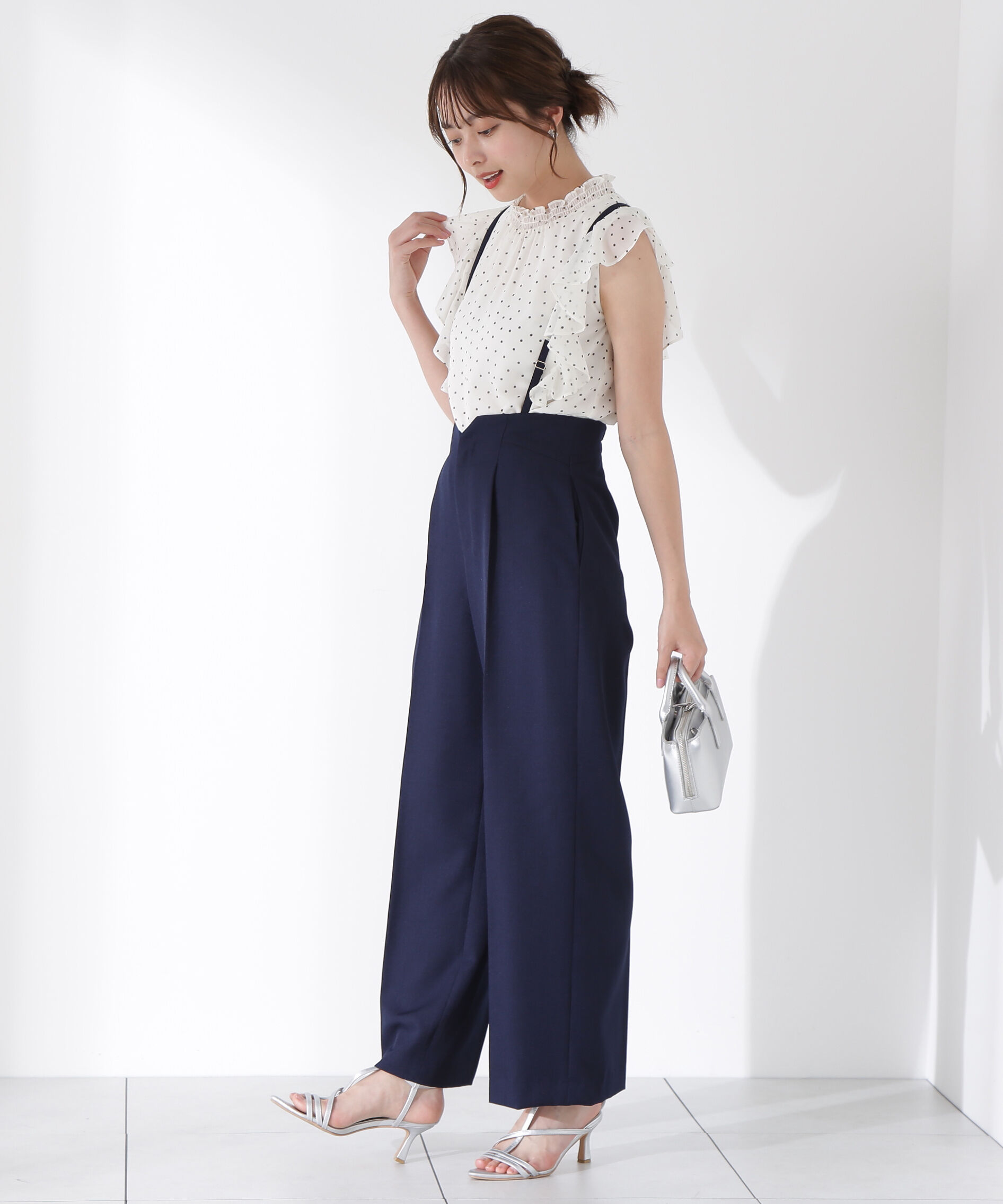 PROPORTION BODY DRESSING「ドット柄半袖ブラウス」|シャツ・ブラウス|