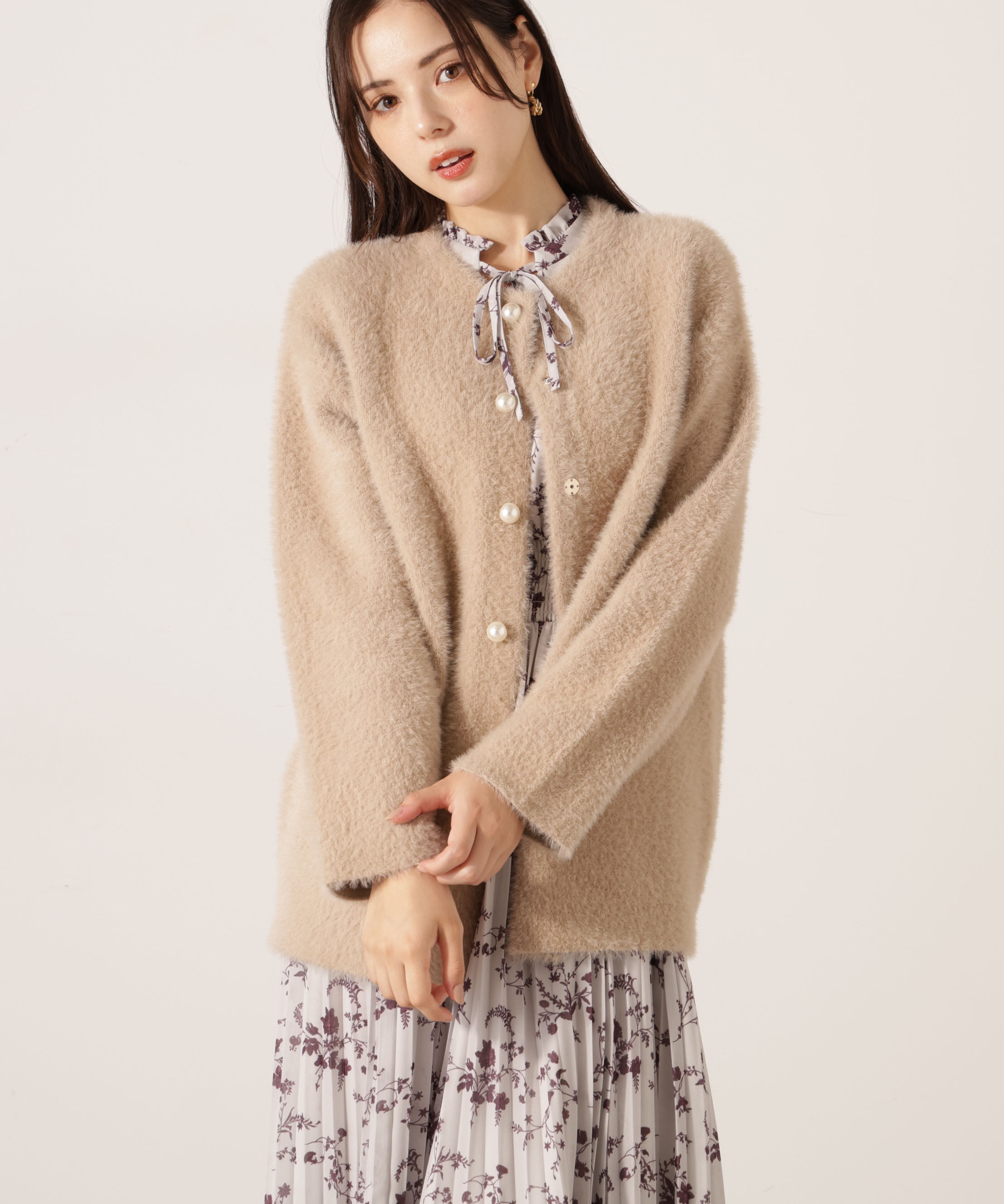 PROPORTION BODY DRESSING「花柄プリーツワンピース 25AW」|ワンピース|