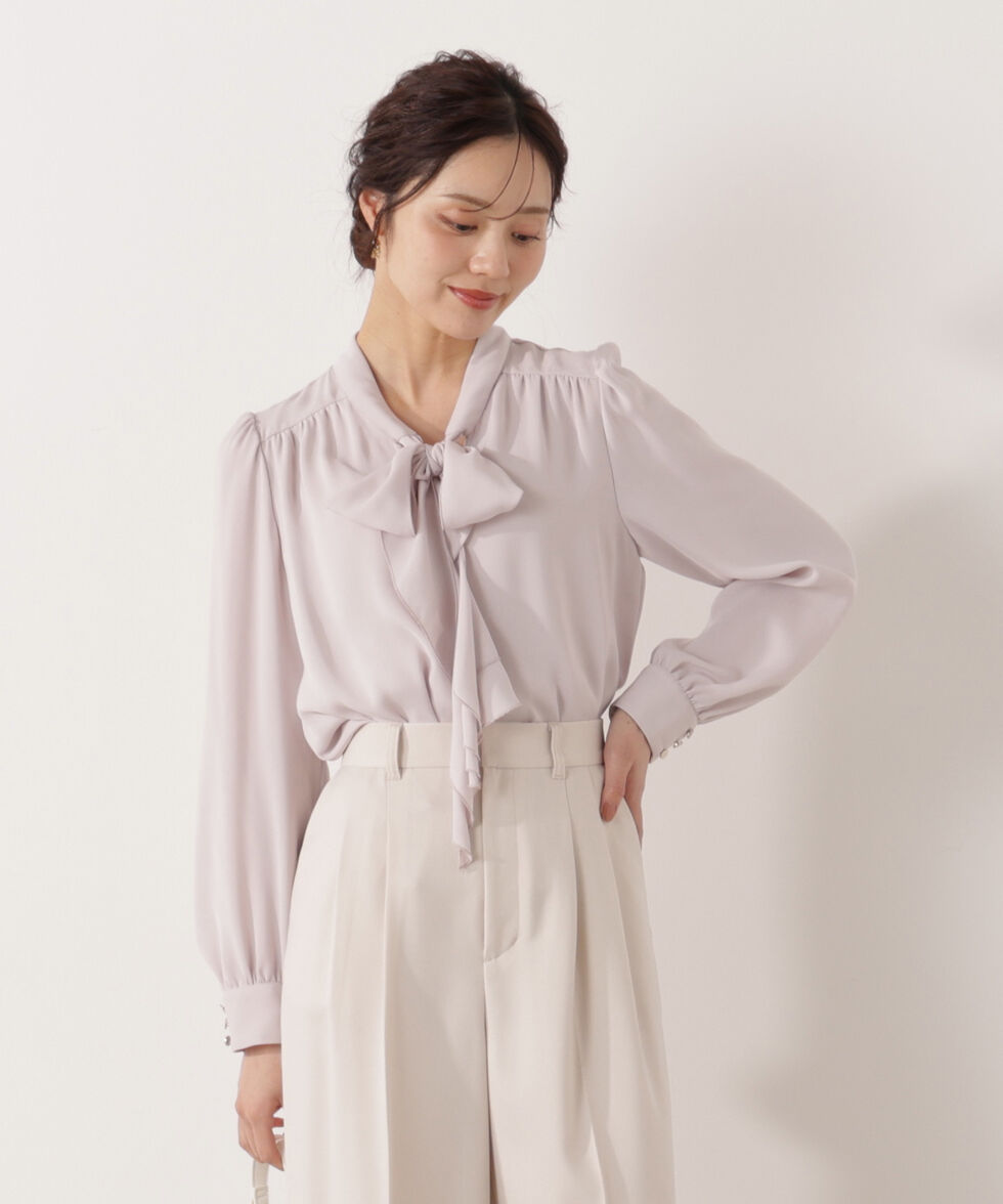 PROPORTION BODY DRESSING「ラッフルリボンブラウス　26SS」|シャツ・ブラウス|