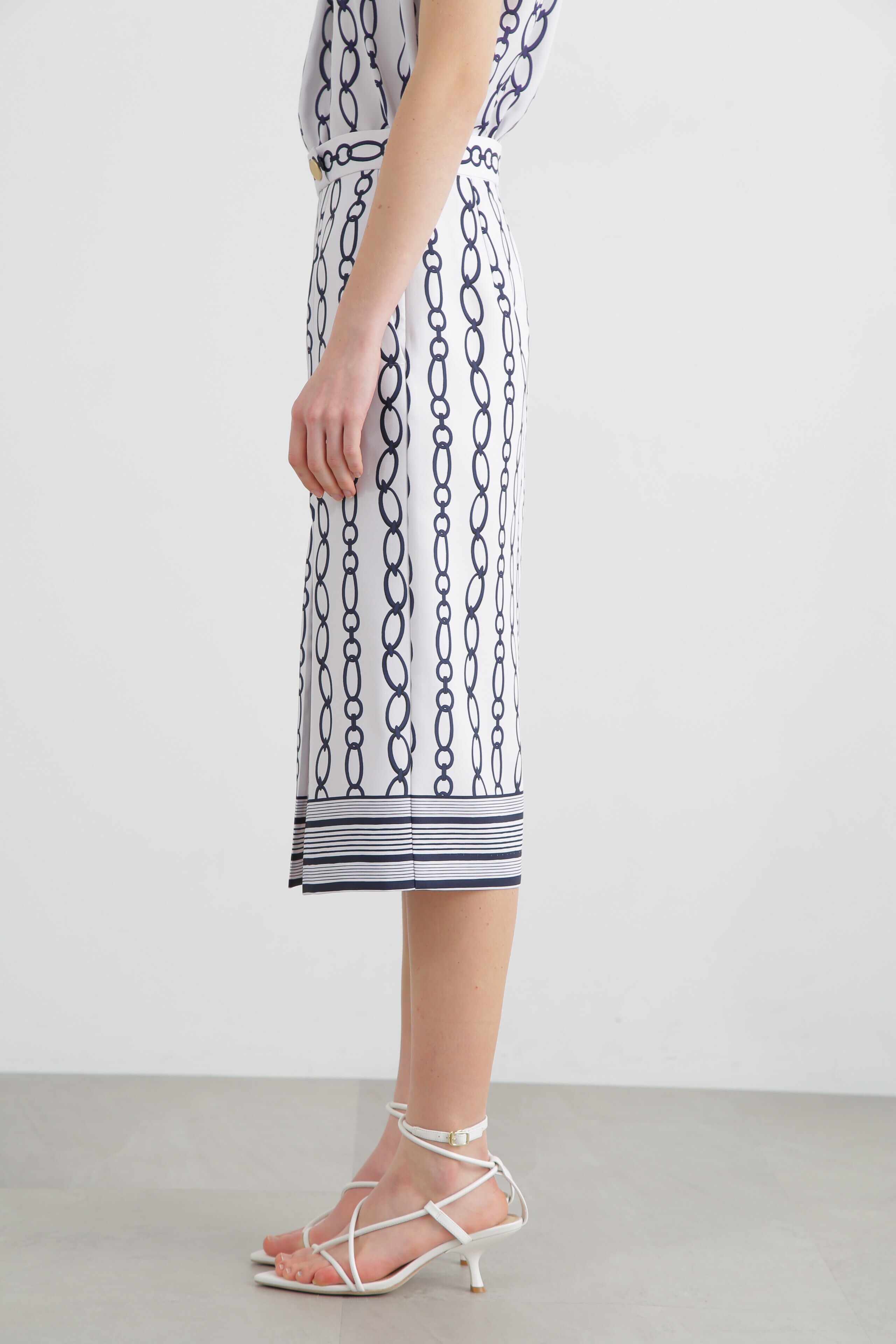  「◆チェーンプリントタイトスカート」|スカート|