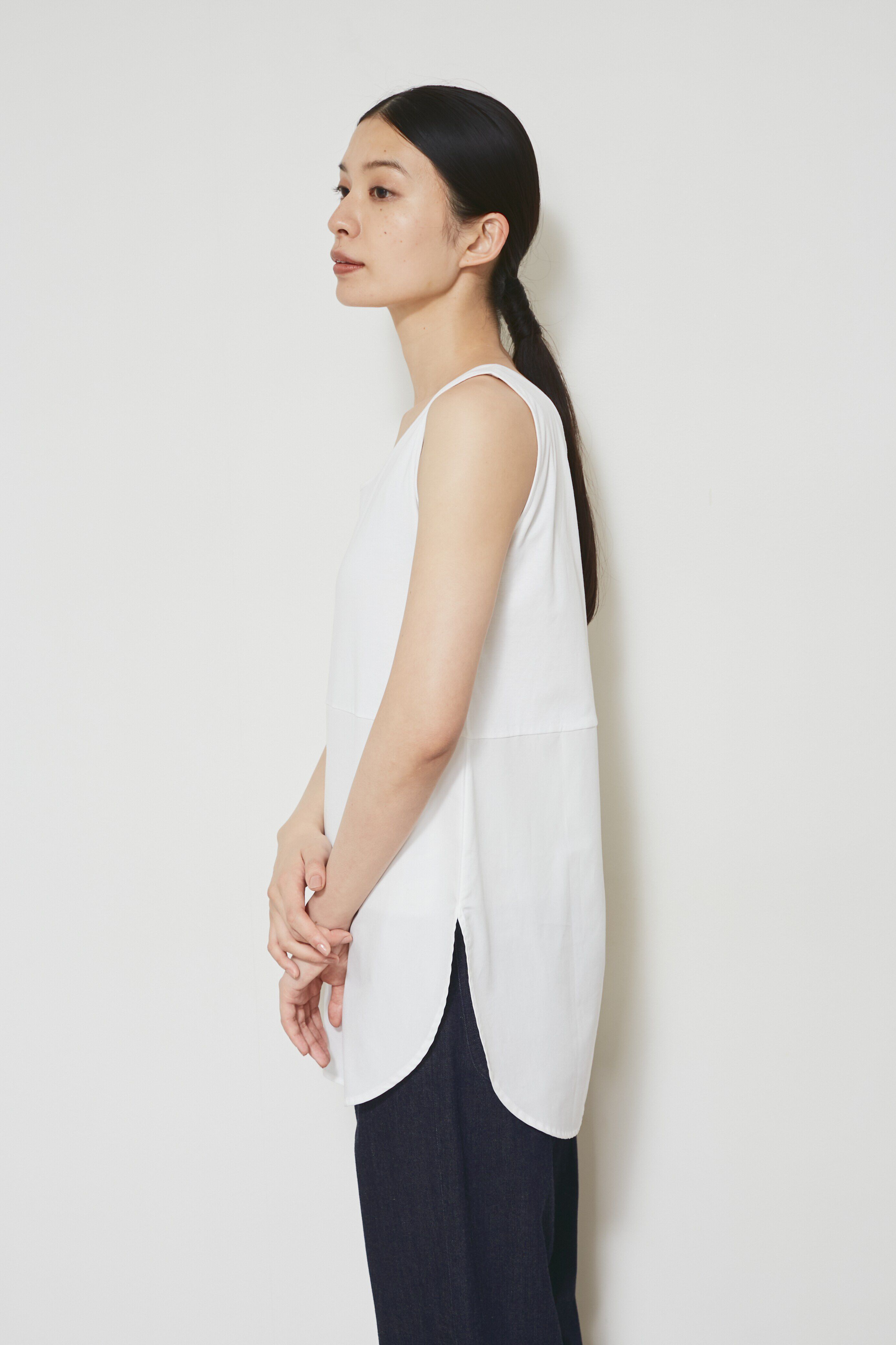  「布帛ドッキングノースリカットソー」|Tシャツ・カットソー|