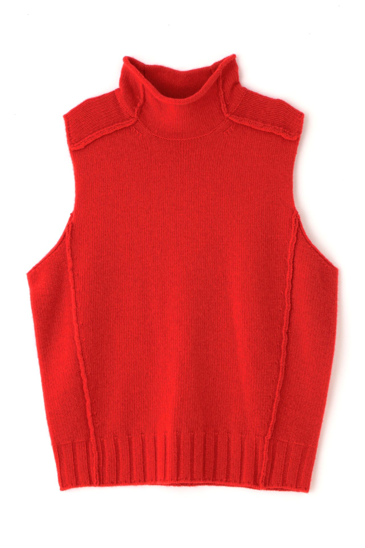  「◆アウトリンキングハイネックベスト」|ニット・セーター|