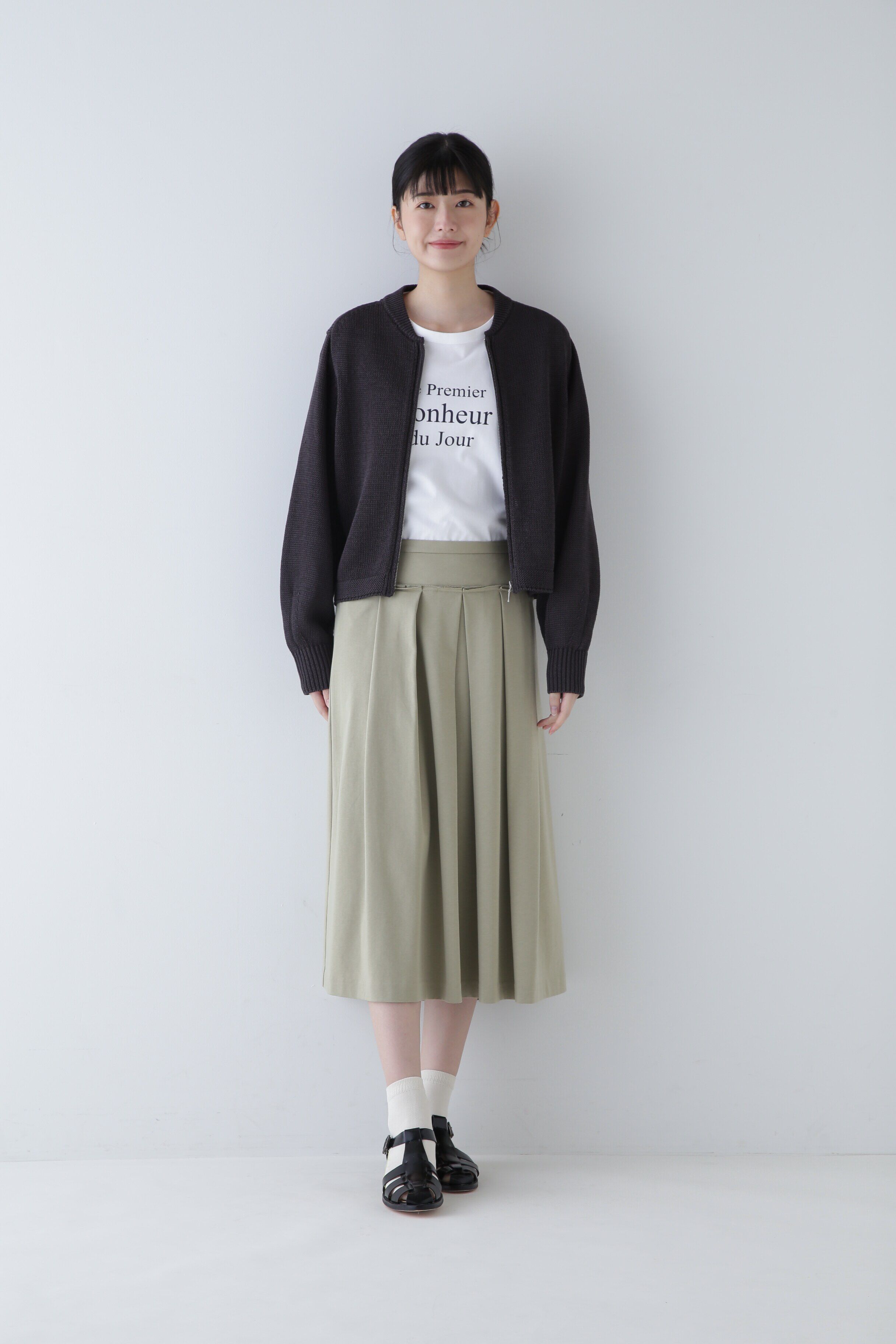  「◆ギマコットンジップアップカーディガン」|ニット・セーター|