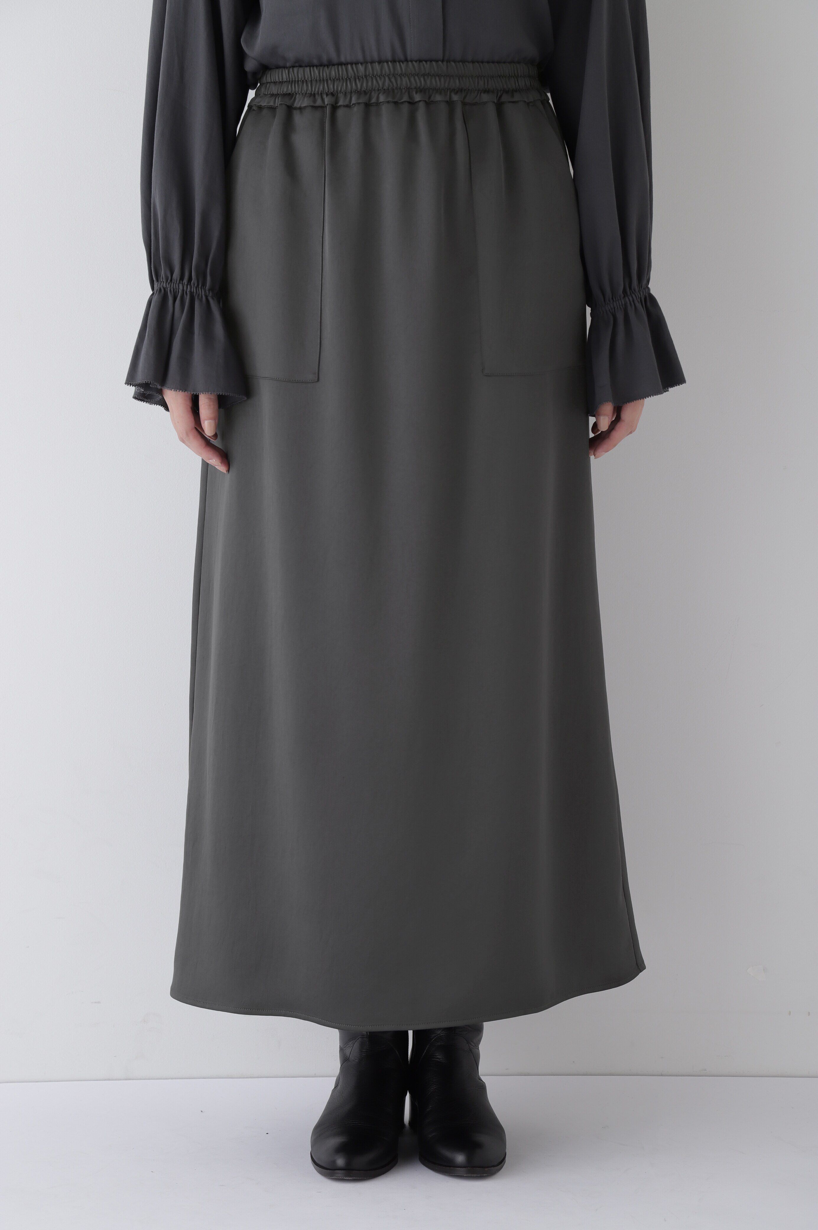  「◆ワッシャーサテンワークディティールスカート」|スカート|