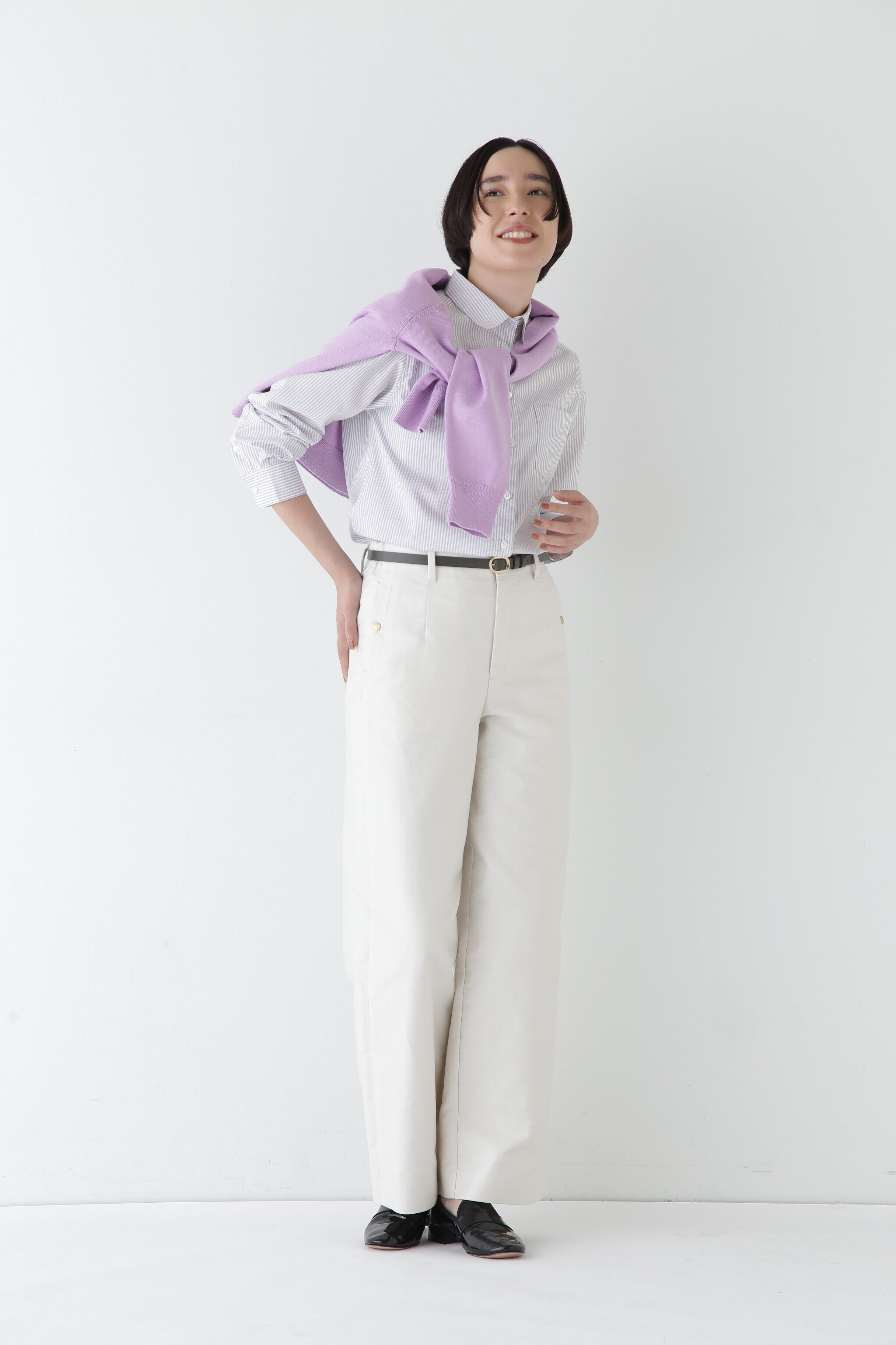  「◆ベーシックカラーストライプシャツ」|シャツ・ブラウス|