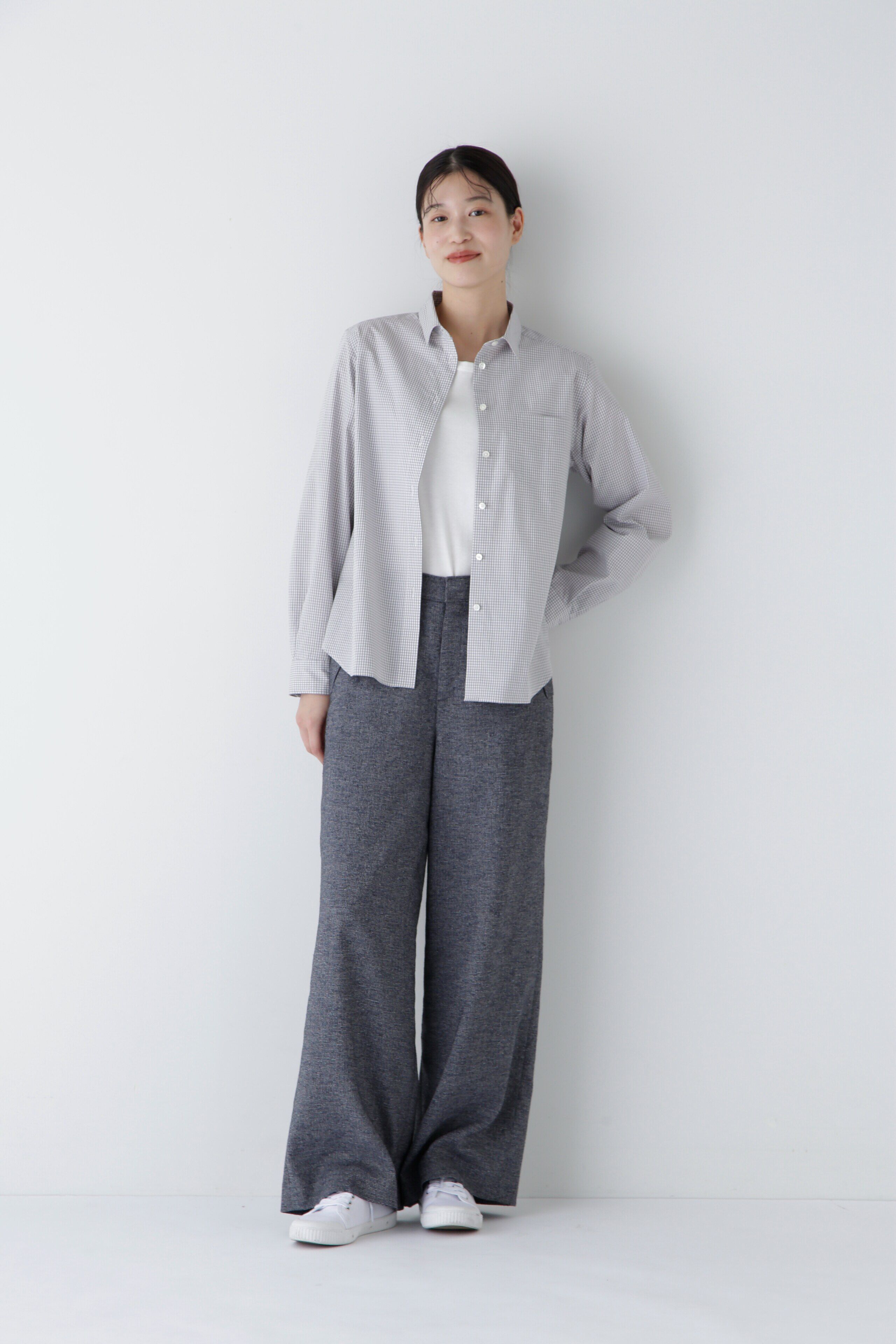 「ベーシックカラーギンガムシャツ」|シャツ・ブラウス|