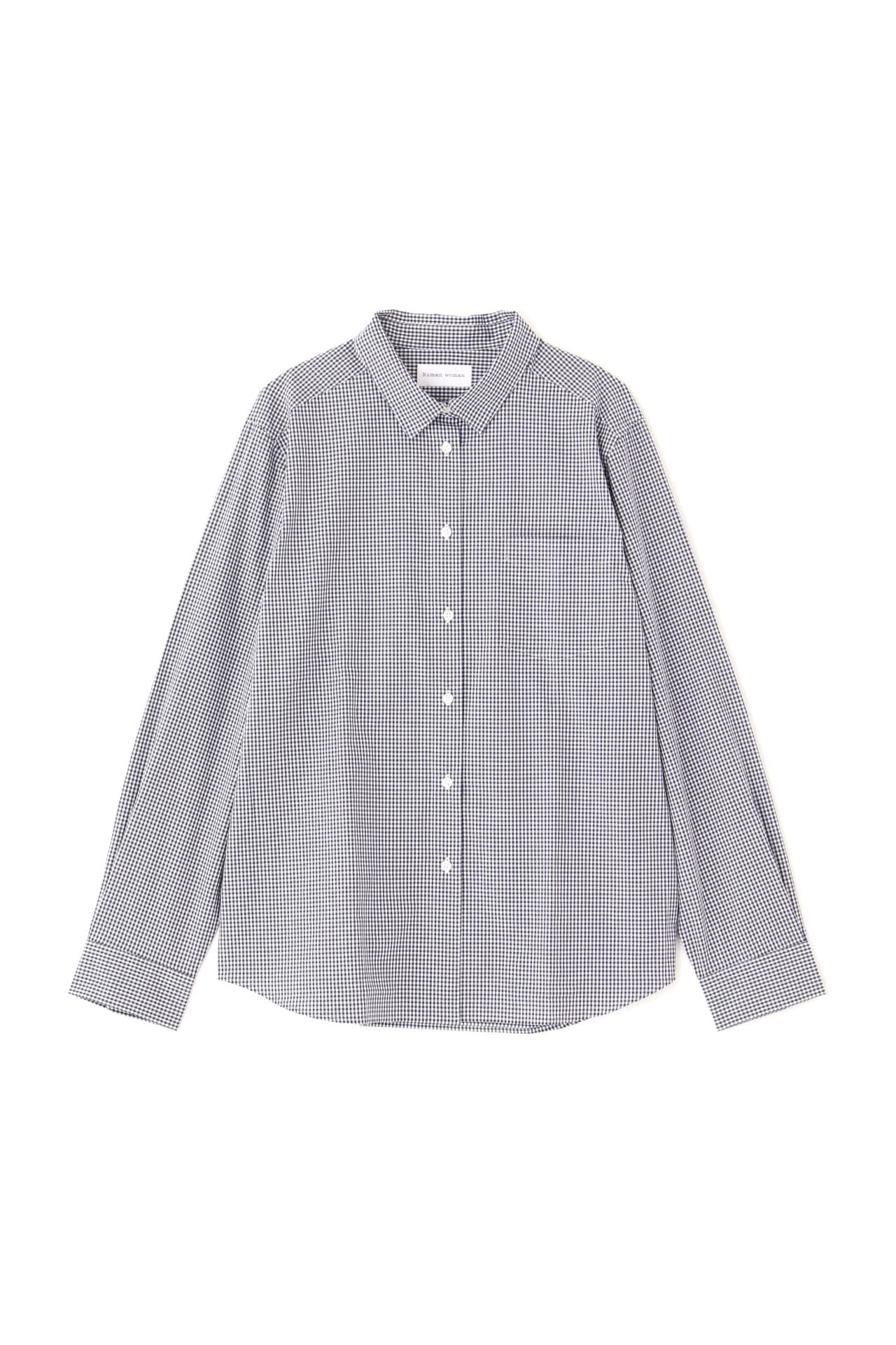  「ベーシックカラーギンガムシャツ」|シャツ・ブラウス|