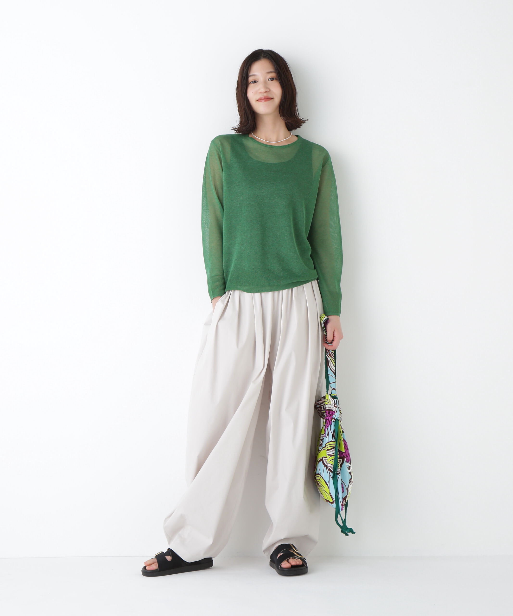  「◆ハイゲージラメクルーネックプルオーバー」|ニット・セーター|