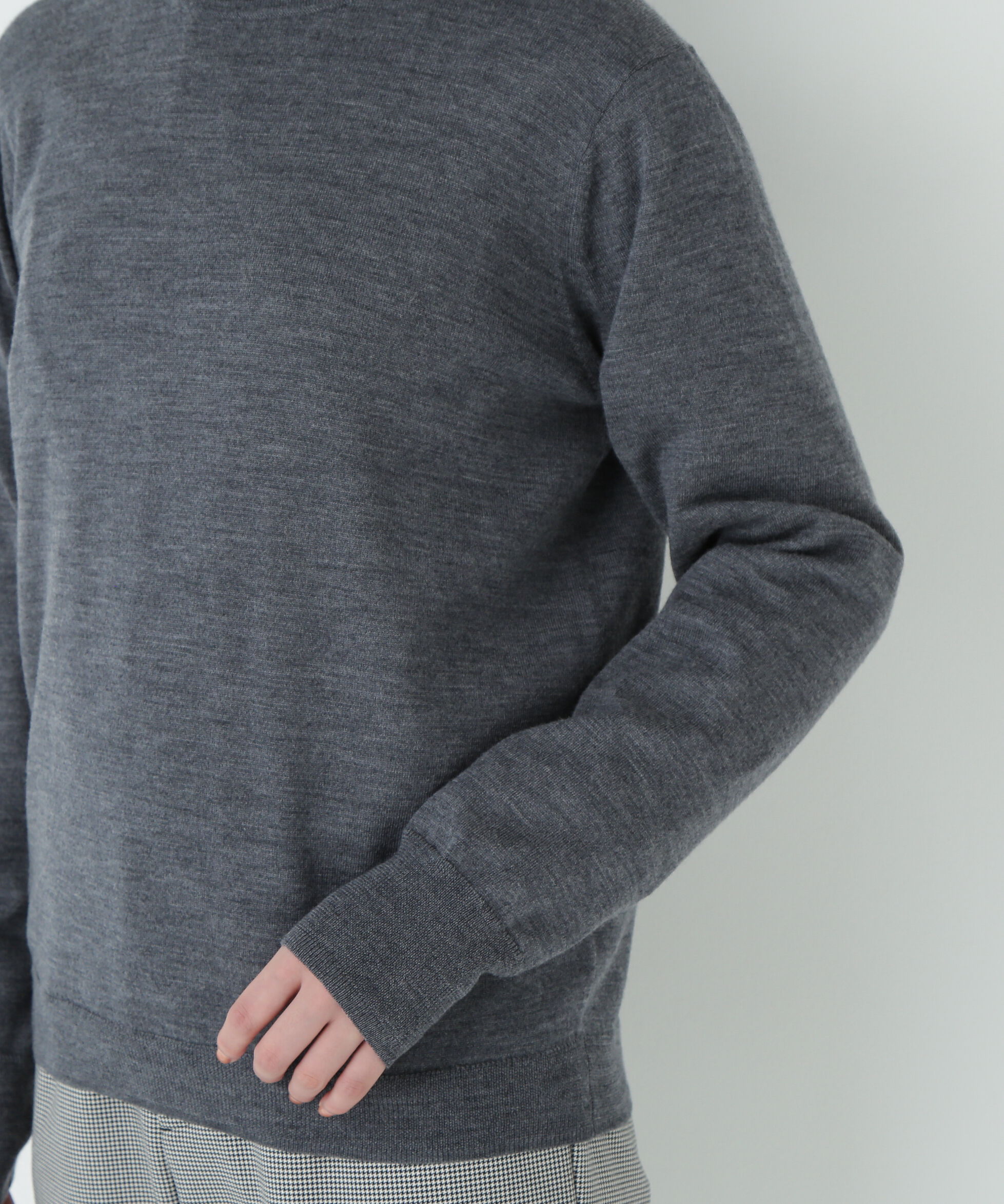  「梳毛天竺ハイネックプルオーバー」|ニット・セーター|