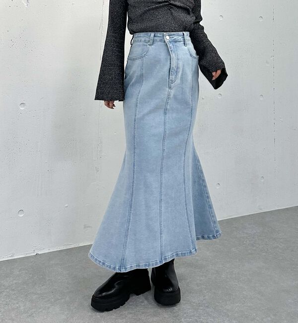 archives「デニムタイトマーメイドスカート」|スカート|SAX