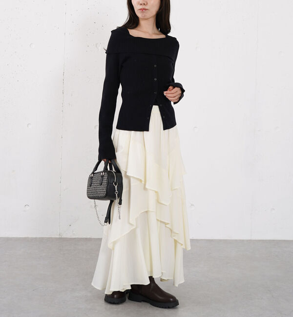 archives「フロントボタンオフショルプルオーバー」|ニット・セーター|