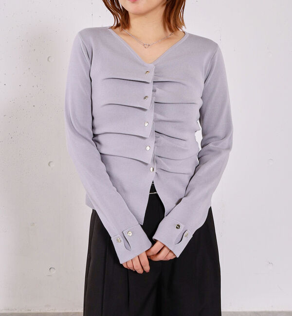 archives「スプリングタックボタンニットプルオーバー」|ニット・セーター|