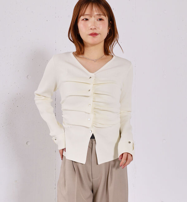 archives「スプリングタックボタンニットプルオーバー」|ニット・セーター|