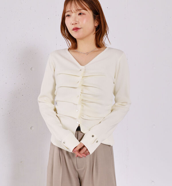 archives「スプリングタックボタンニットプルオーバー」|ニット・セーター|