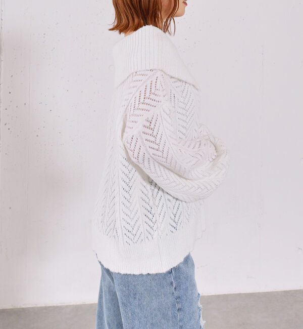 archives「ビックカラーオフショルミドルニットオーバー」|ニット・セーター|