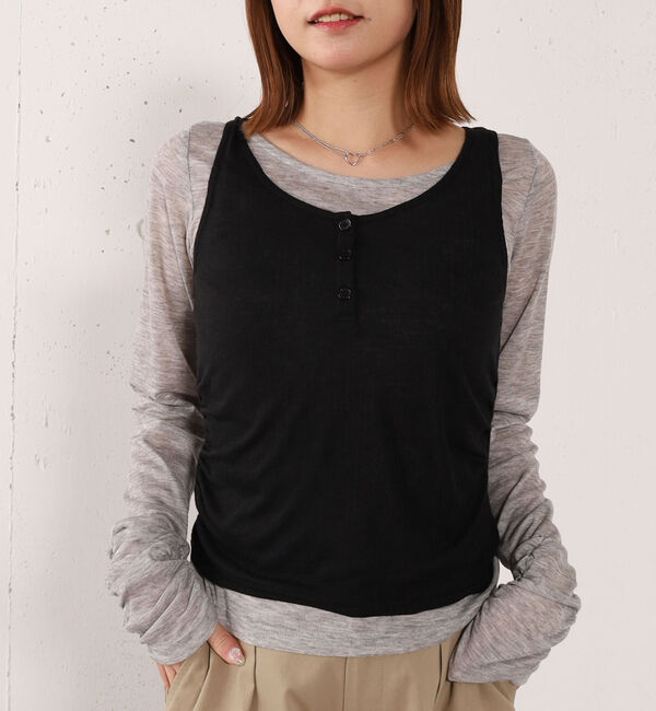 archives「タンクレイヤードカットアンサンブル」|カーディガン|