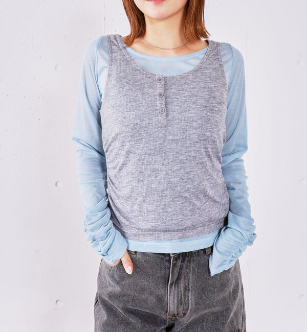 archives「タンクレイヤードカットアンサンブル」|カーディガン|