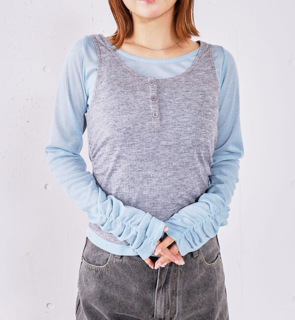 archives「タンクレイヤードカットアンサンブル」|カーディガン|