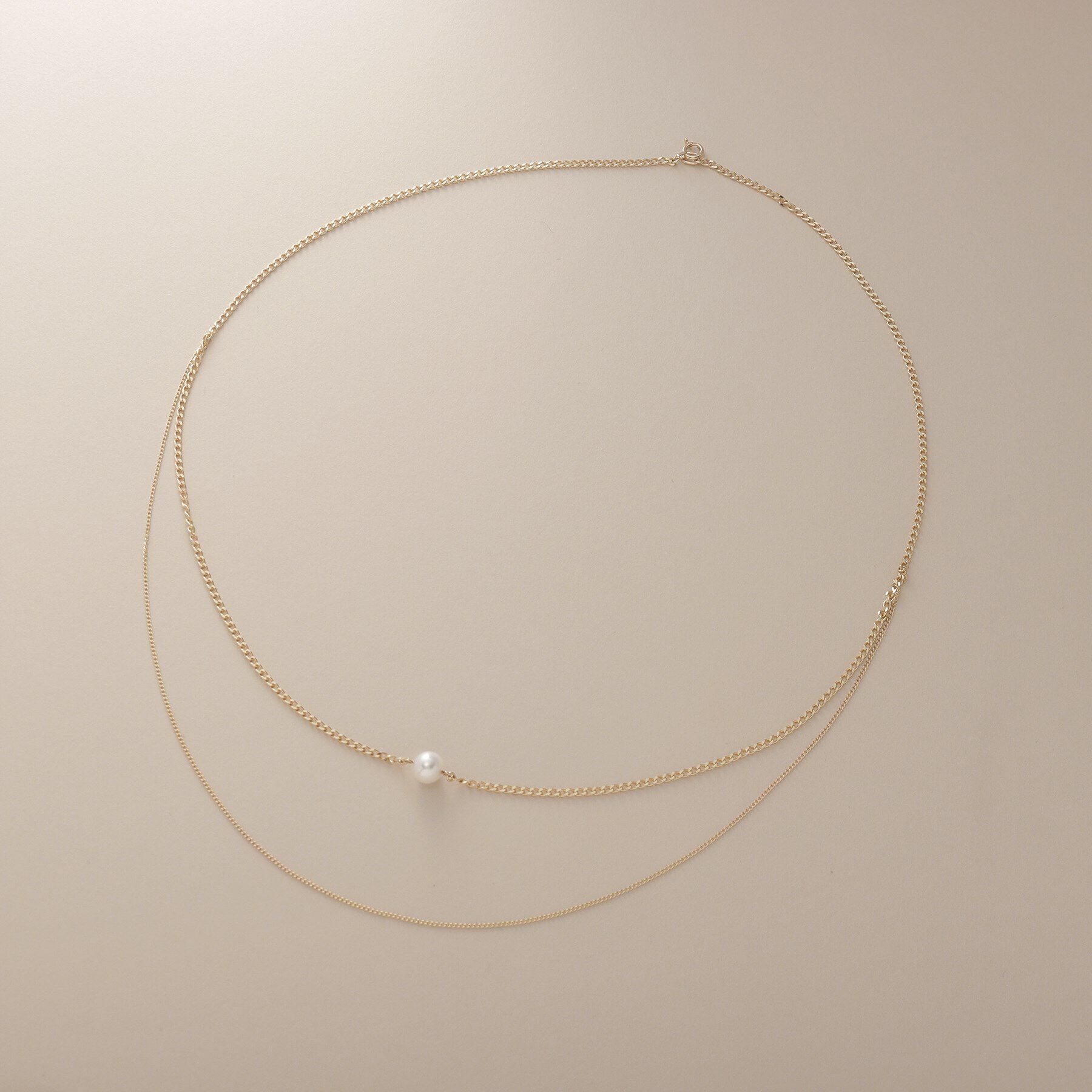 COCOSHNIK「K10パール キヘイドレープ ネックレス」|ネックレス|