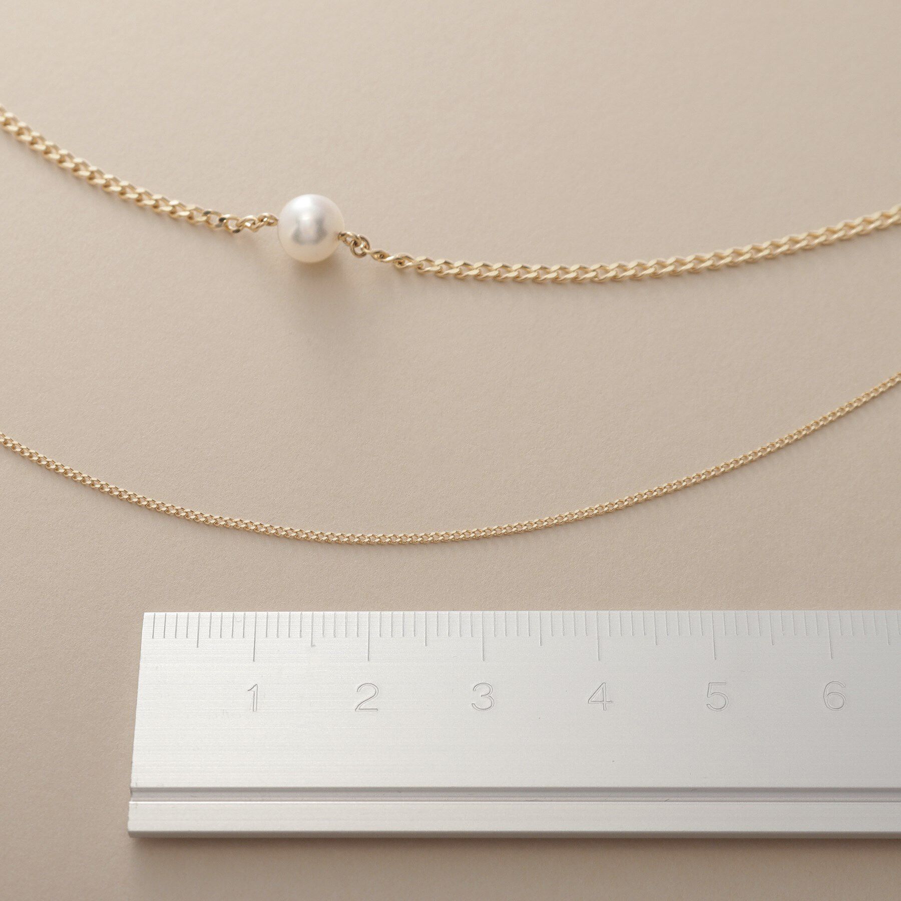 COCOSHNIK「K10パール キヘイドレープ ネックレス」|ネックレス|