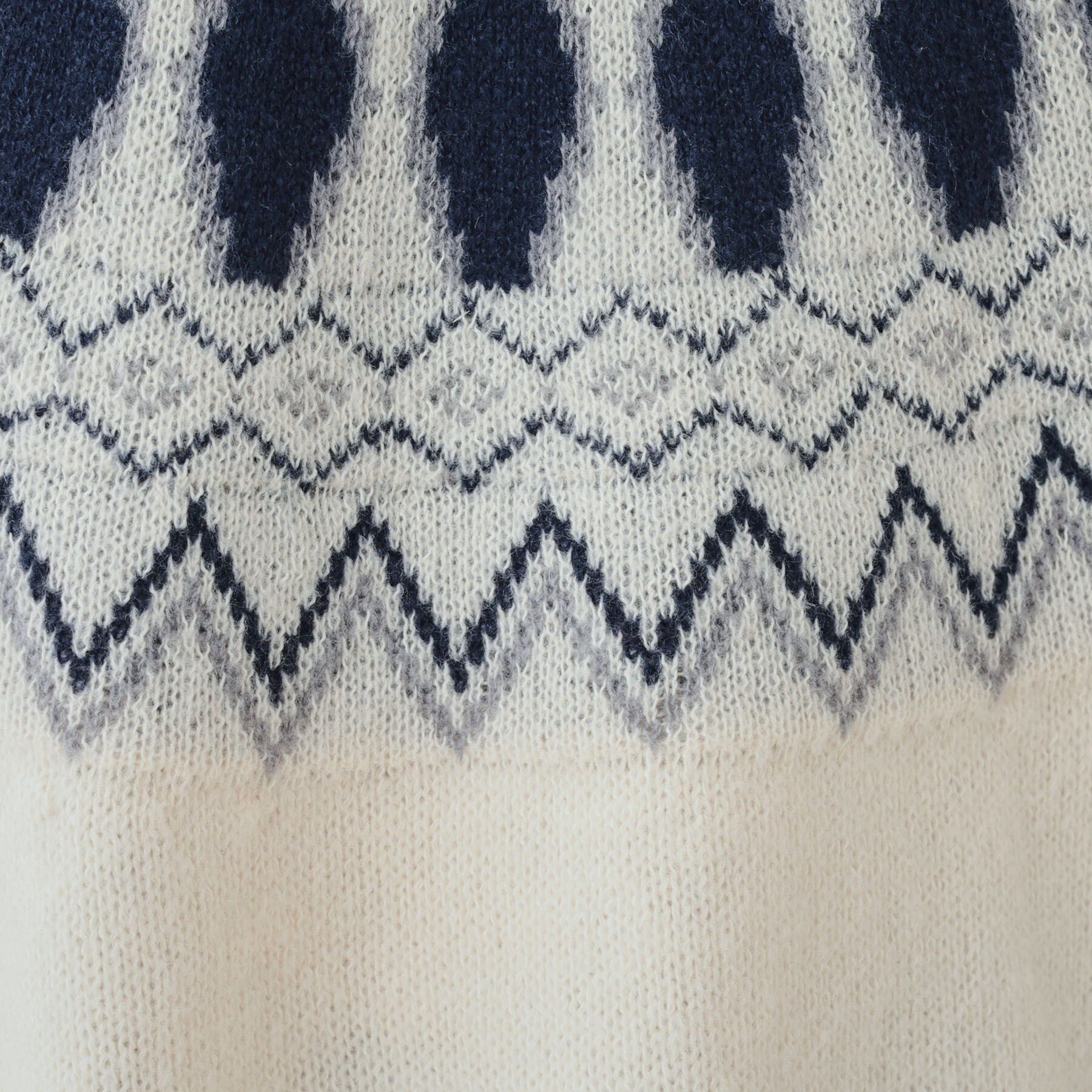 SHOO･LA･RUE「【S-LL】ゆるっと大人レトロなノスタルジック求心柄ニット」|ニット・セーター|