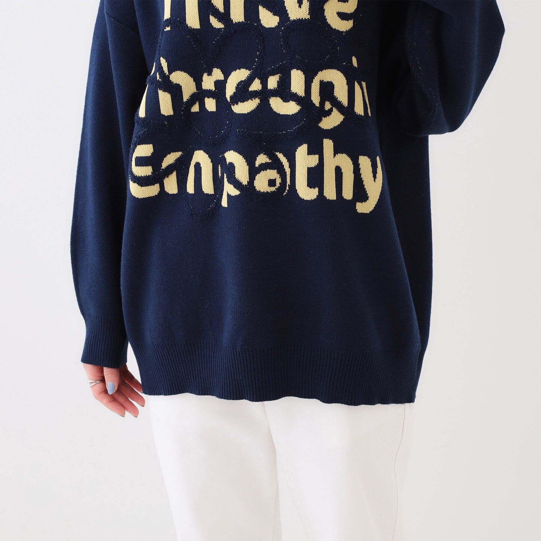 SHOO･LA･RUE「お花&times;ロゴ ゆるシルエットニット」|ニット・セーター|