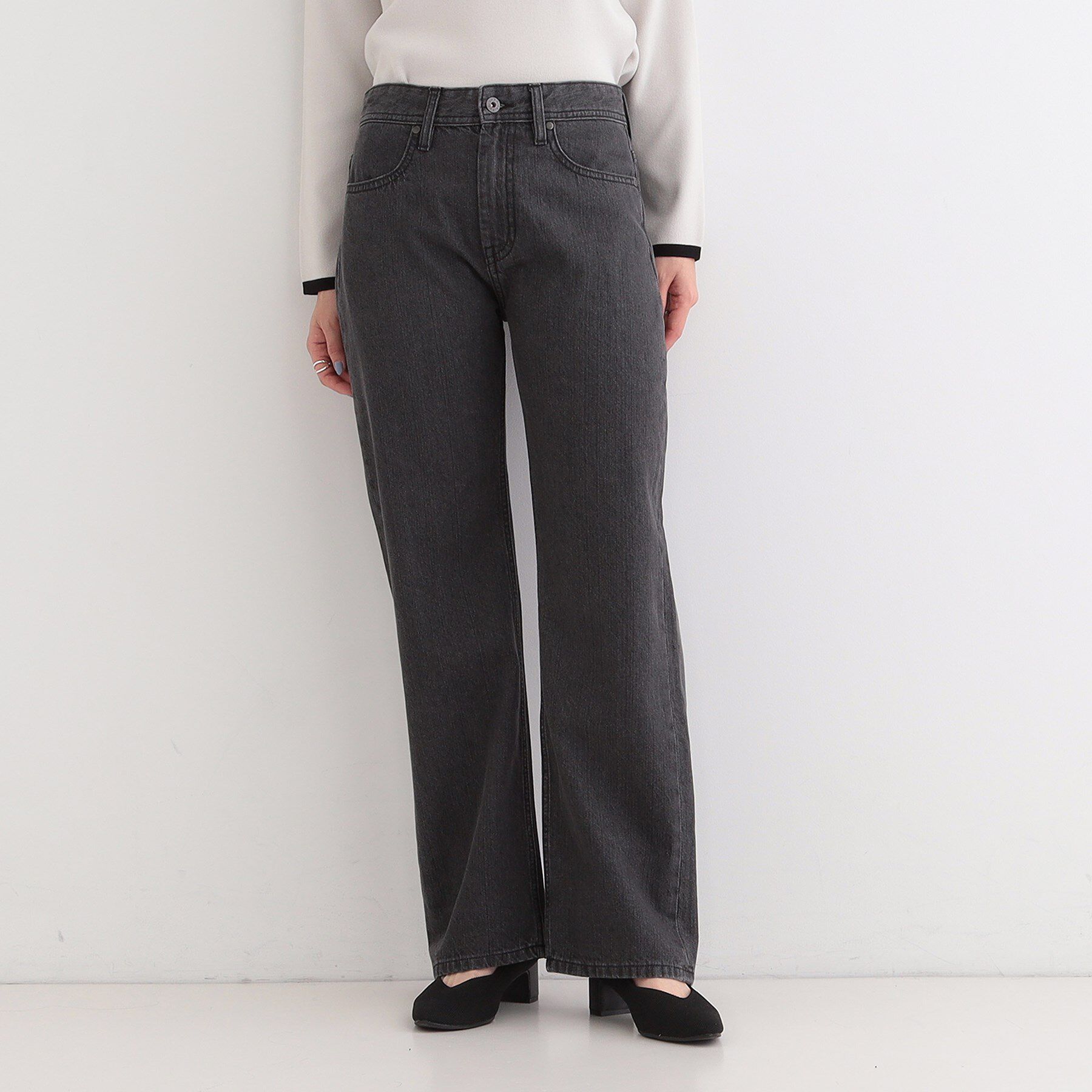 SHOO･LA･RUE「【SHOO・LA・RUE DENIM】程よいゆとりの ストレートデニムパンツ」|デニム|