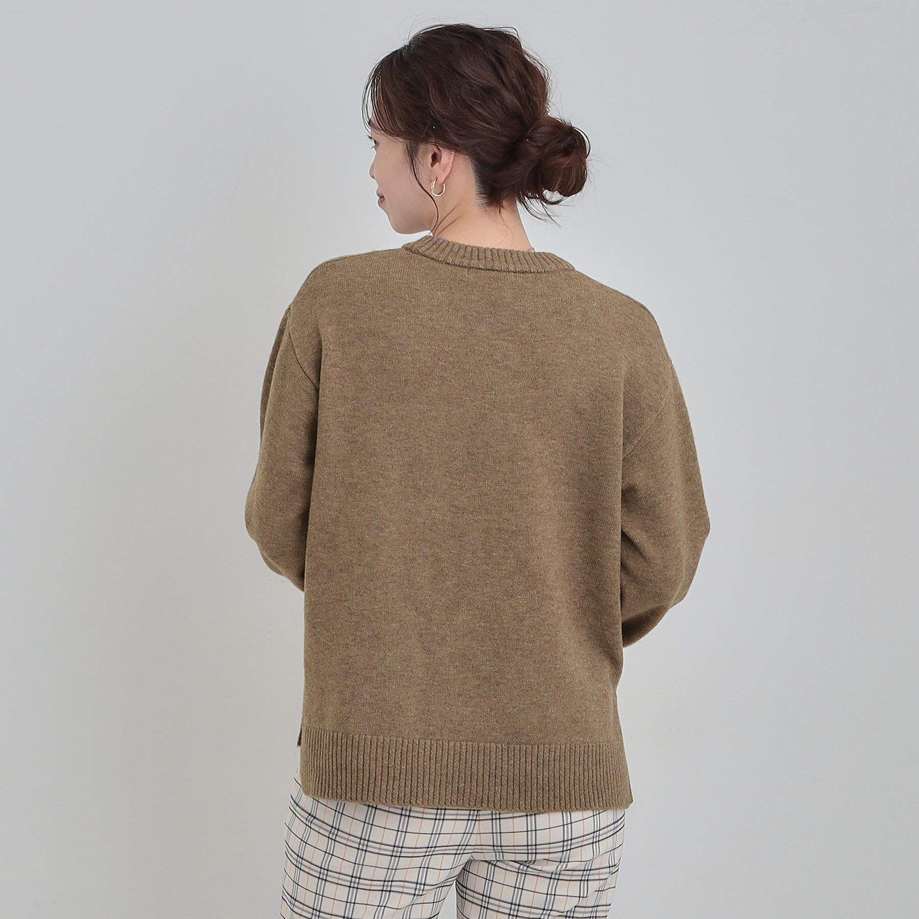 SHOO･LA･RUE「【S-LL/洗濯機可】ふわふわがやみつきになる柔らかさ スウェットライクロゴニット」|ニット・セーター|